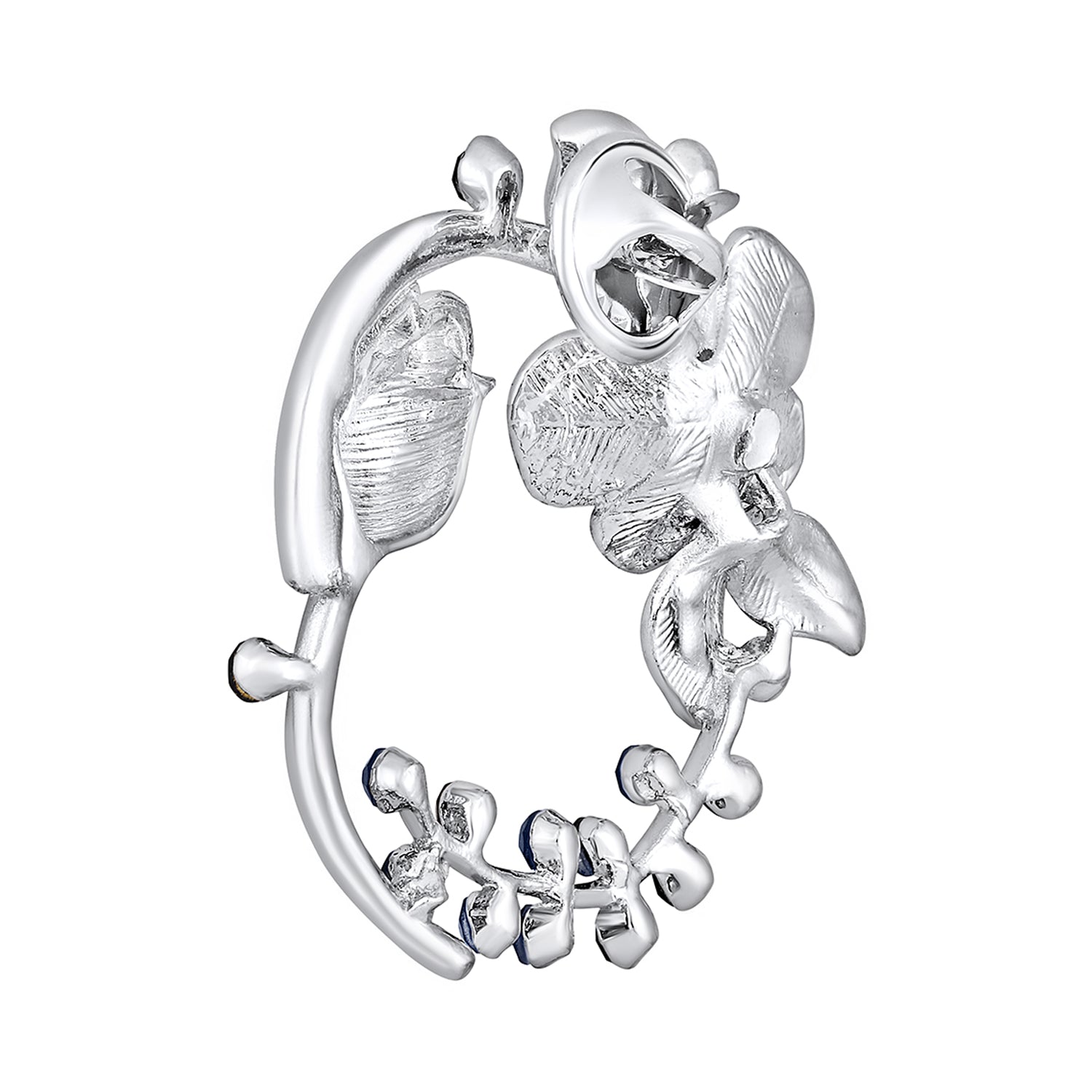 Floral Shaped Studded Saree Pin / Wedding Brooch