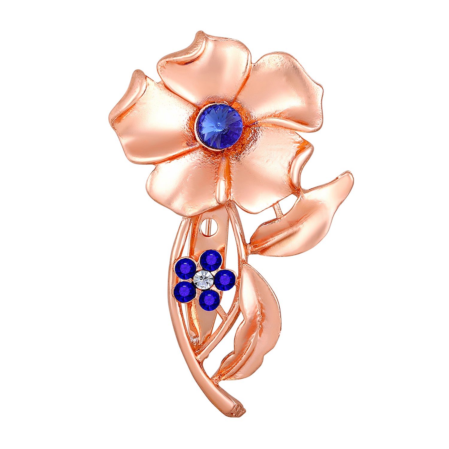 Dual Floral Shaped Saree Pin / Wedding Brooch