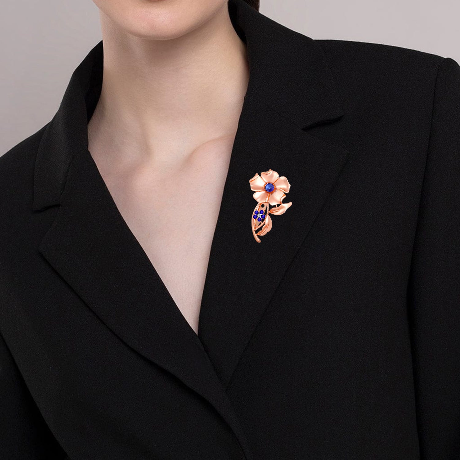 Dual Floral Shaped Saree Pin / Wedding Brooch