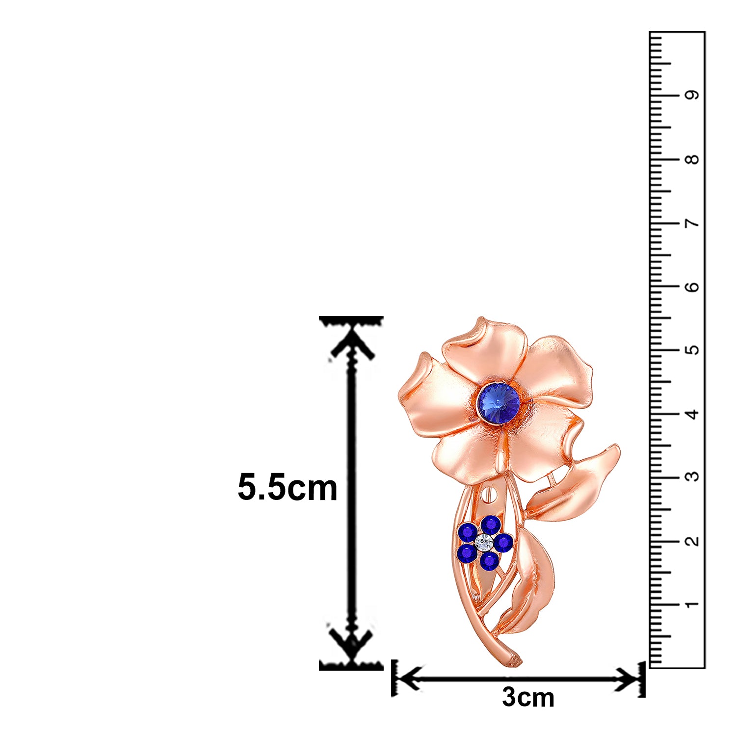 Dual Floral Shaped Saree Pin / Wedding Brooch