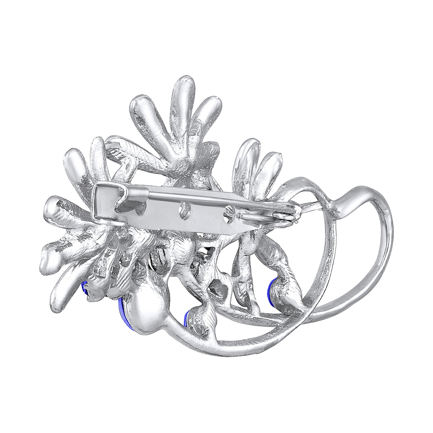 Floral Shaped Studded Saree Pin / Wedding Brooch