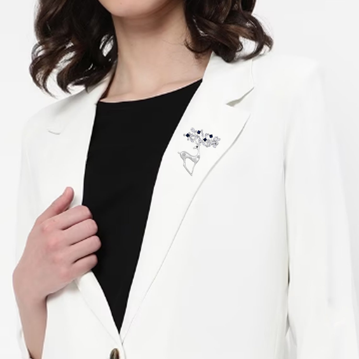 Cute Deer-Shaped Saree Pin / Wedding Brooch