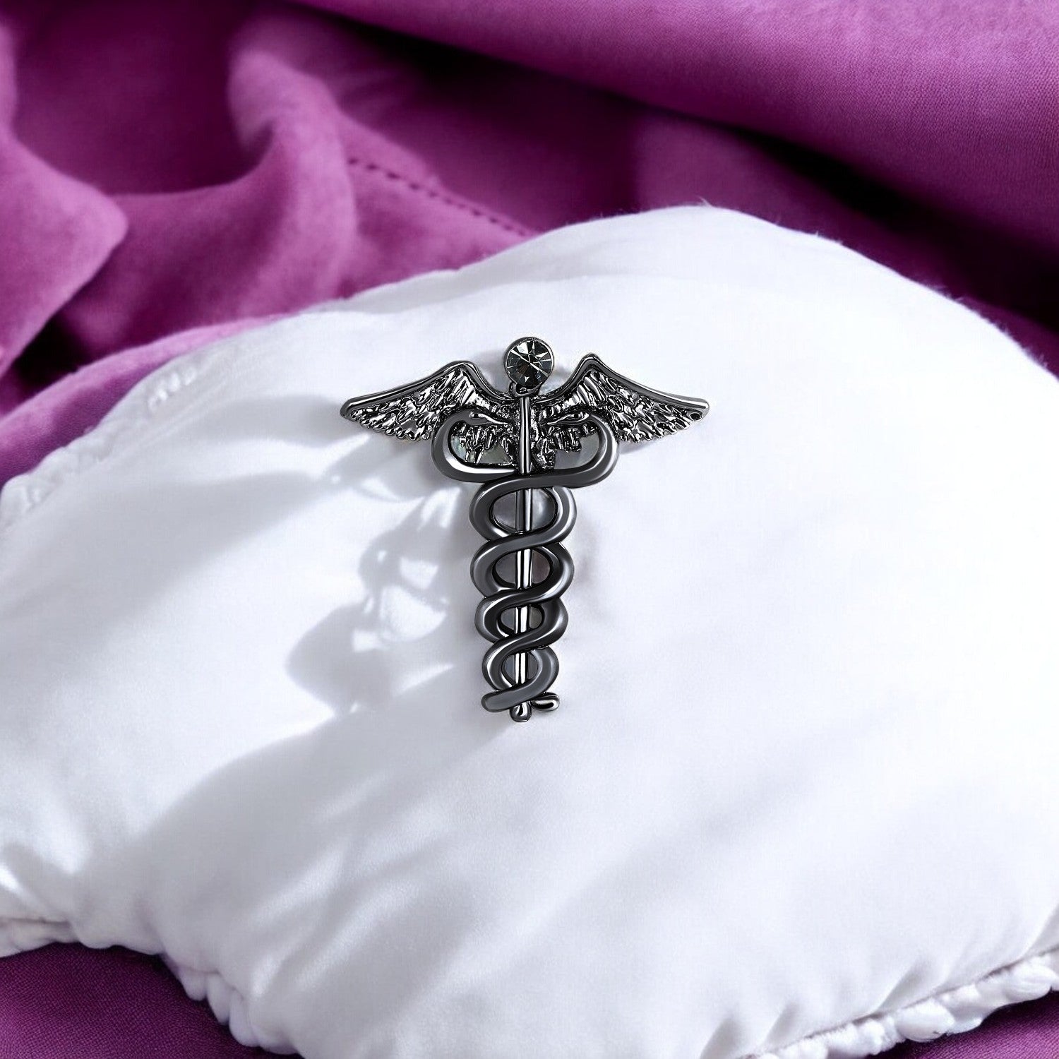 Caduceus Doctor's Brooch / Lapel Pin