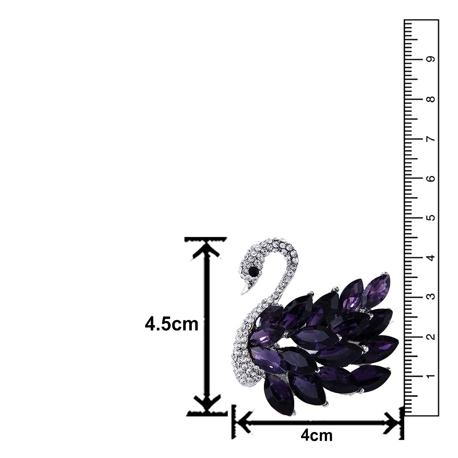 Sparkling Swan-Shaped Brooch