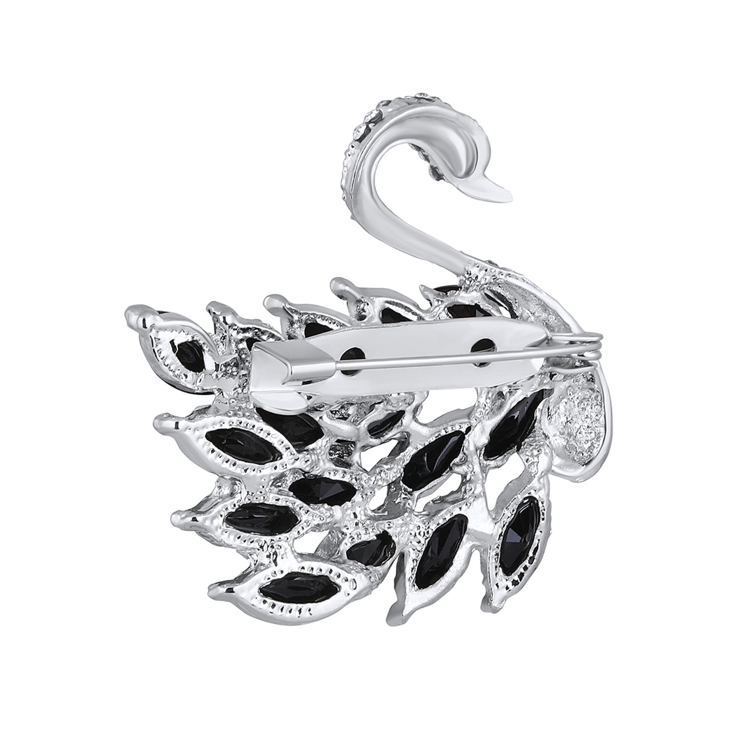 Sparkling Swan-Shaped Brooch