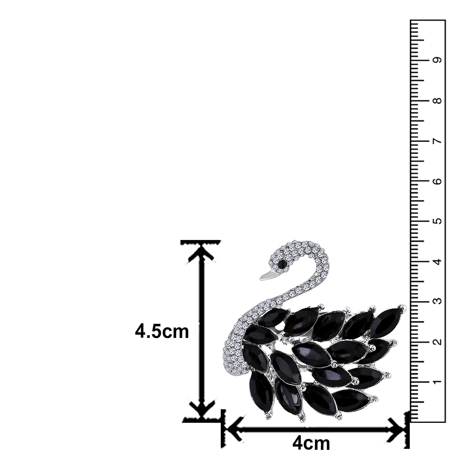 Sparkling Swan-Shaped Brooch