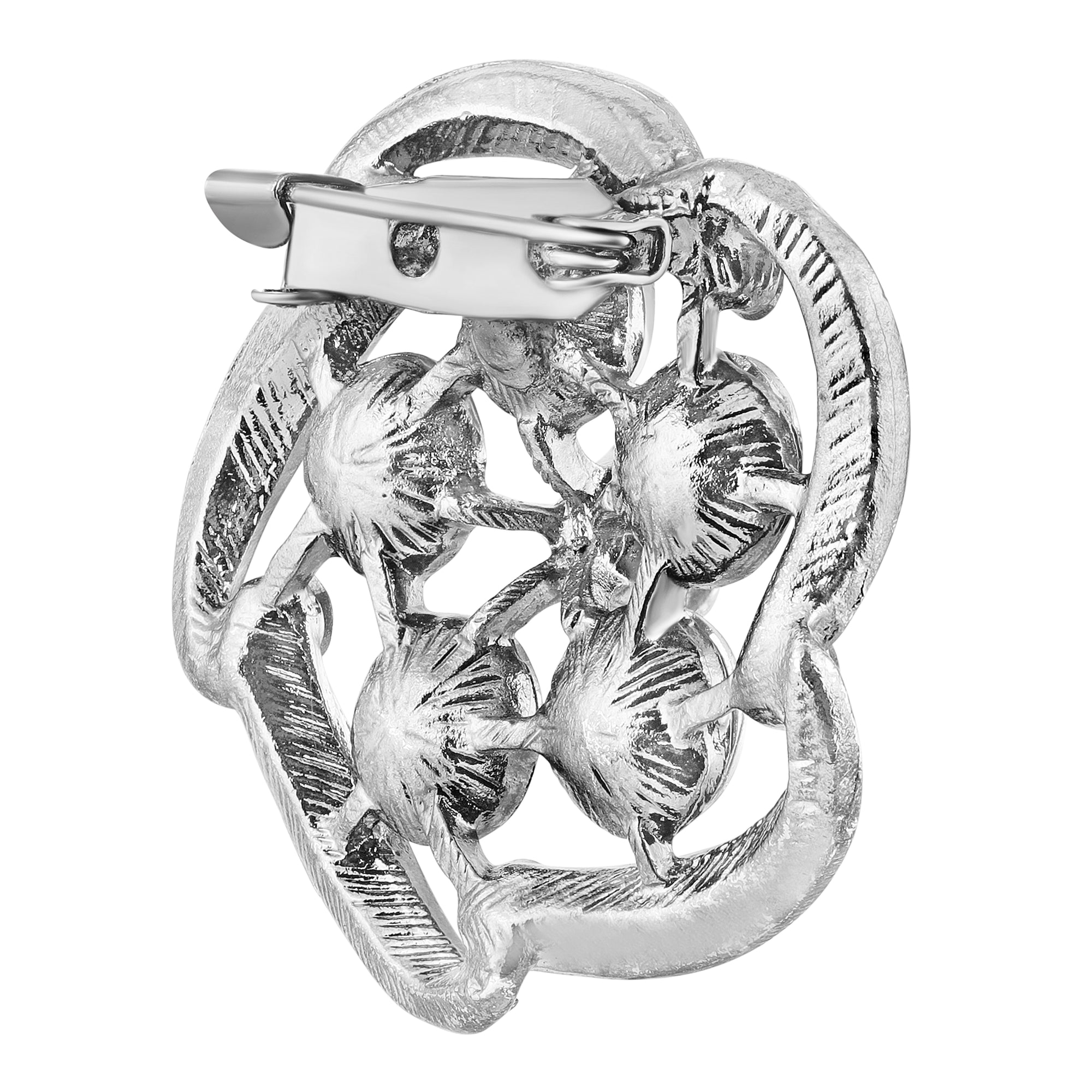 Pink and White Saree Pin Brooch