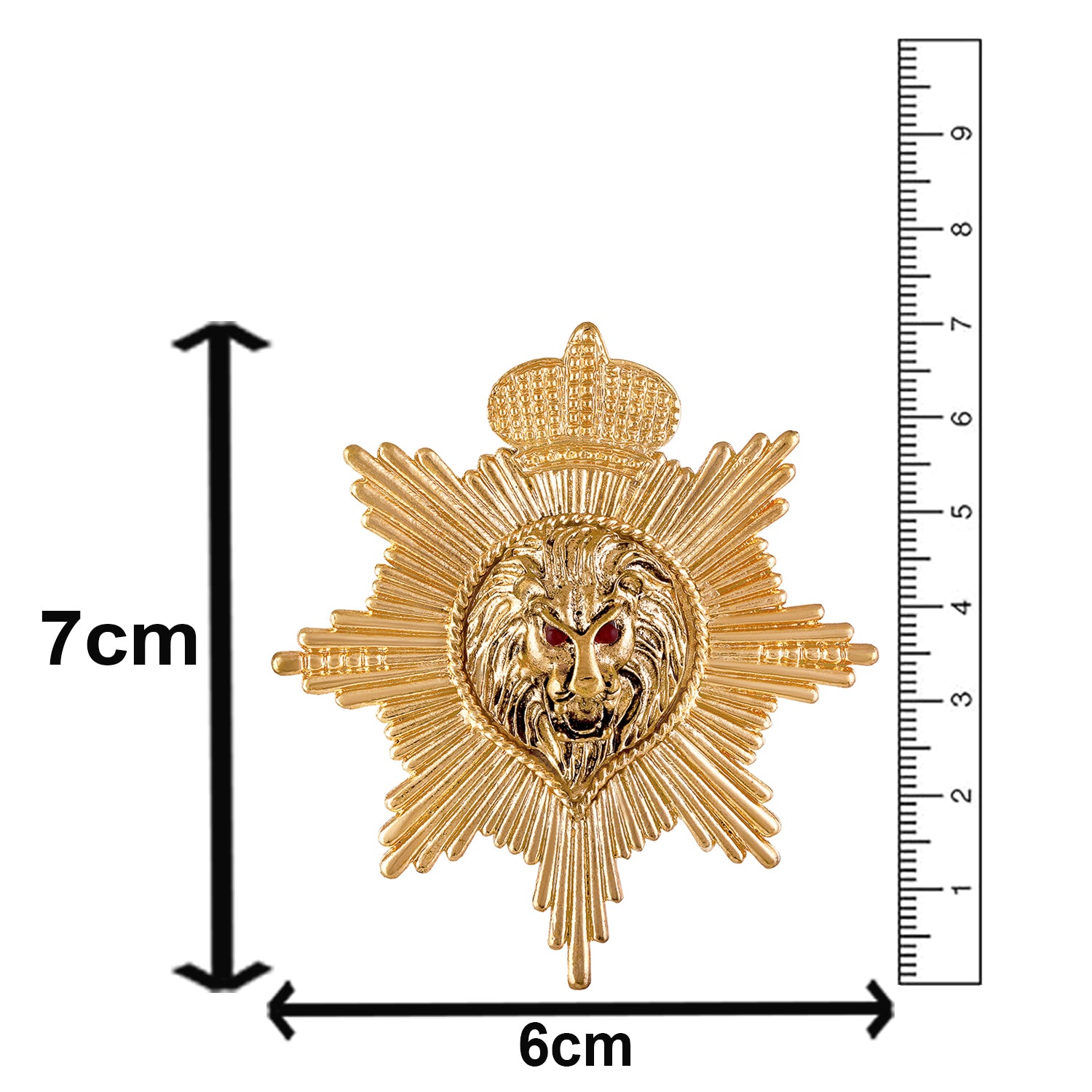 Crown and Roaring Lion-Shaped Wedding Brooch / Lapel Pin