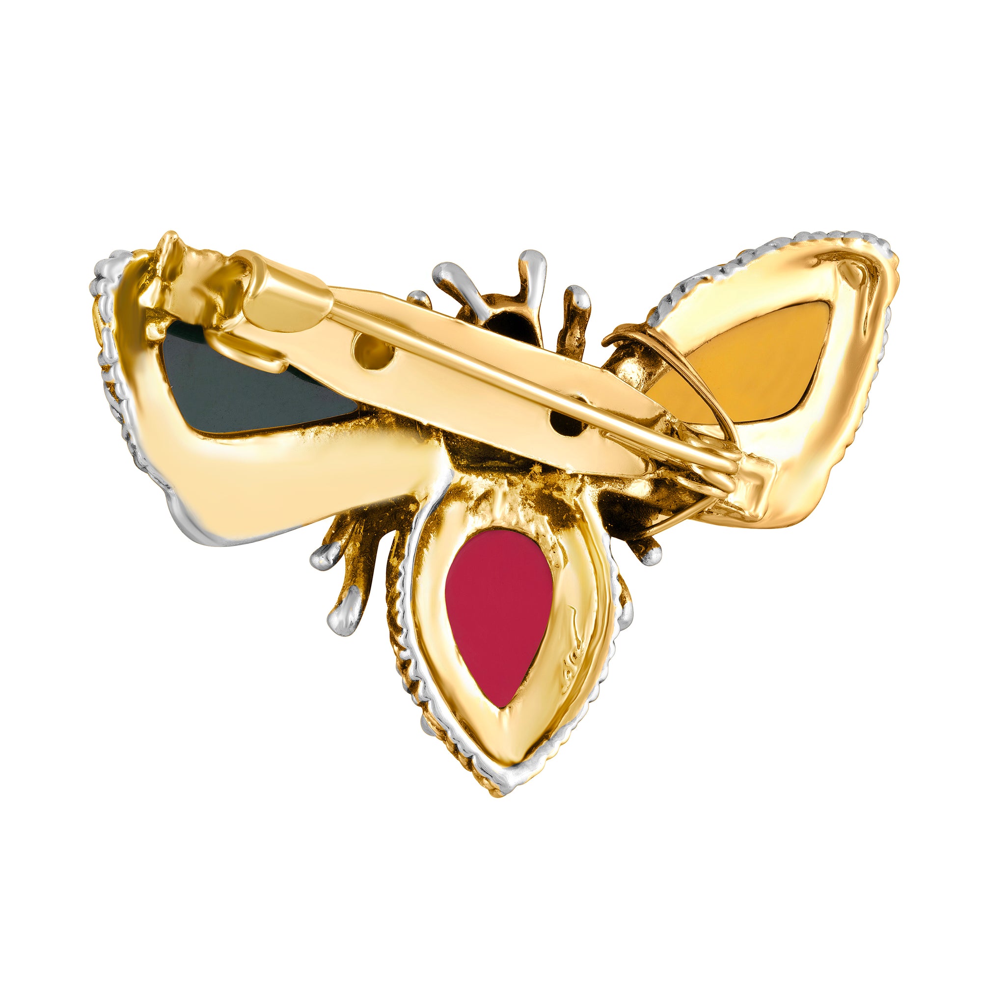 Two Tone Bee-Shaped Brooch / Lapel Pin