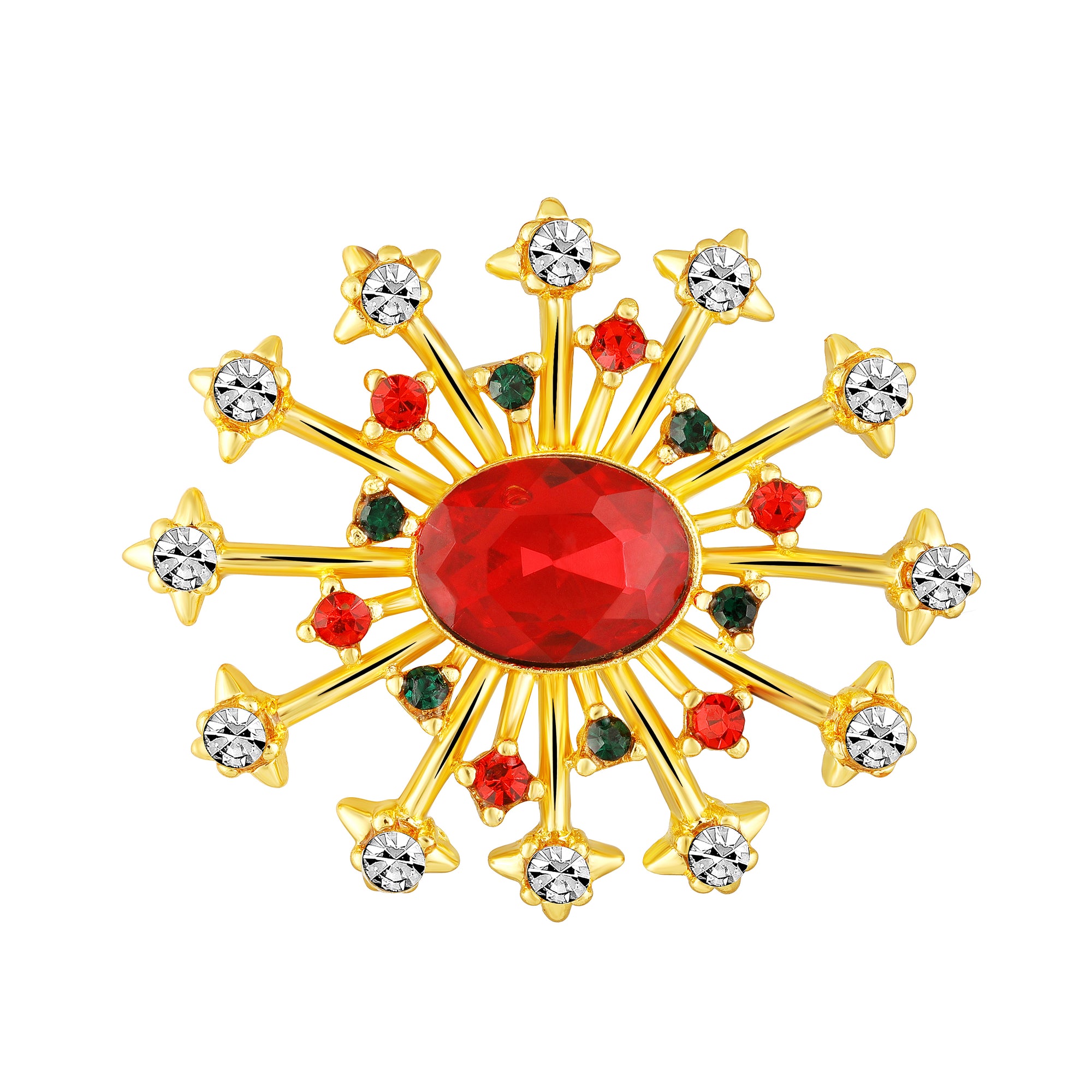 Elegant Vintage Crystal Womens Brooch