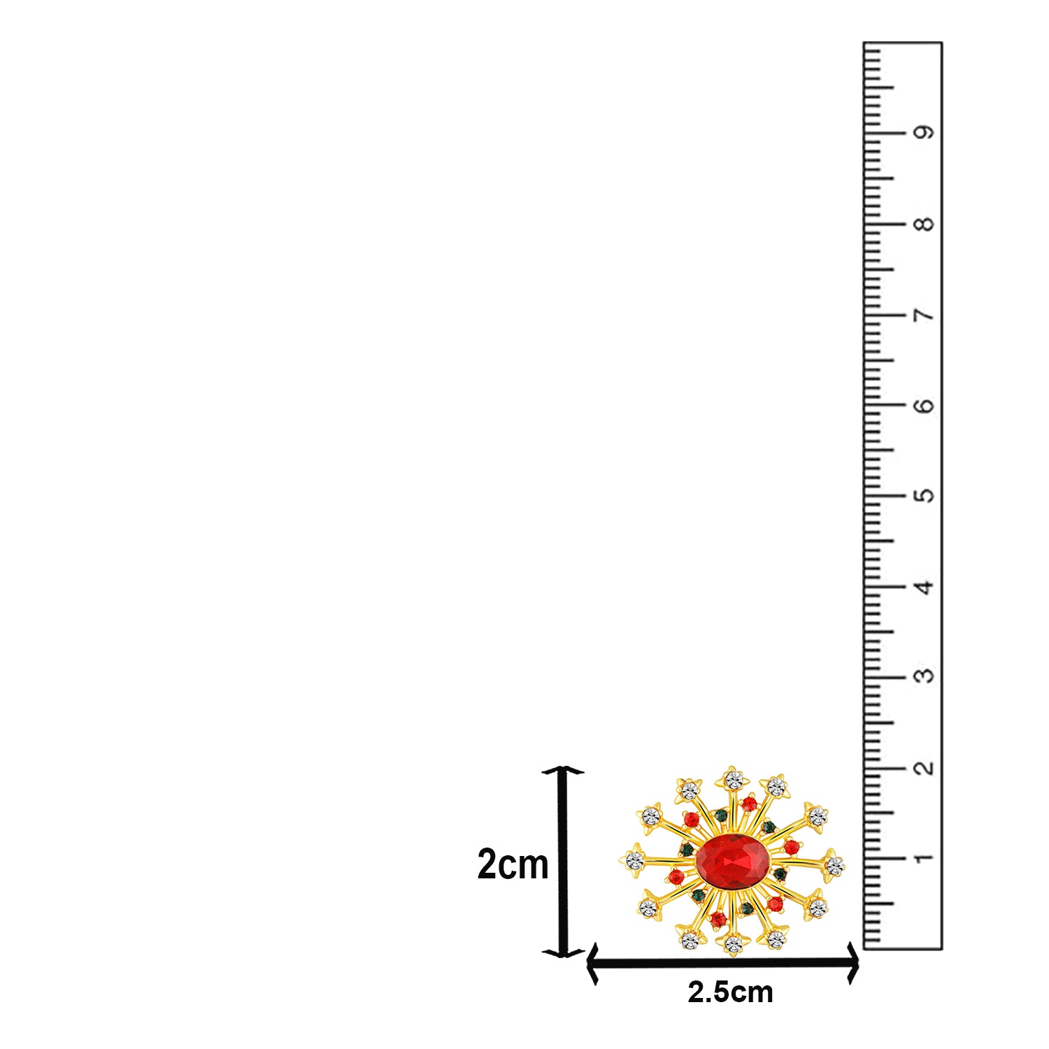 Elegant Vintage Crystal Womens Brooch