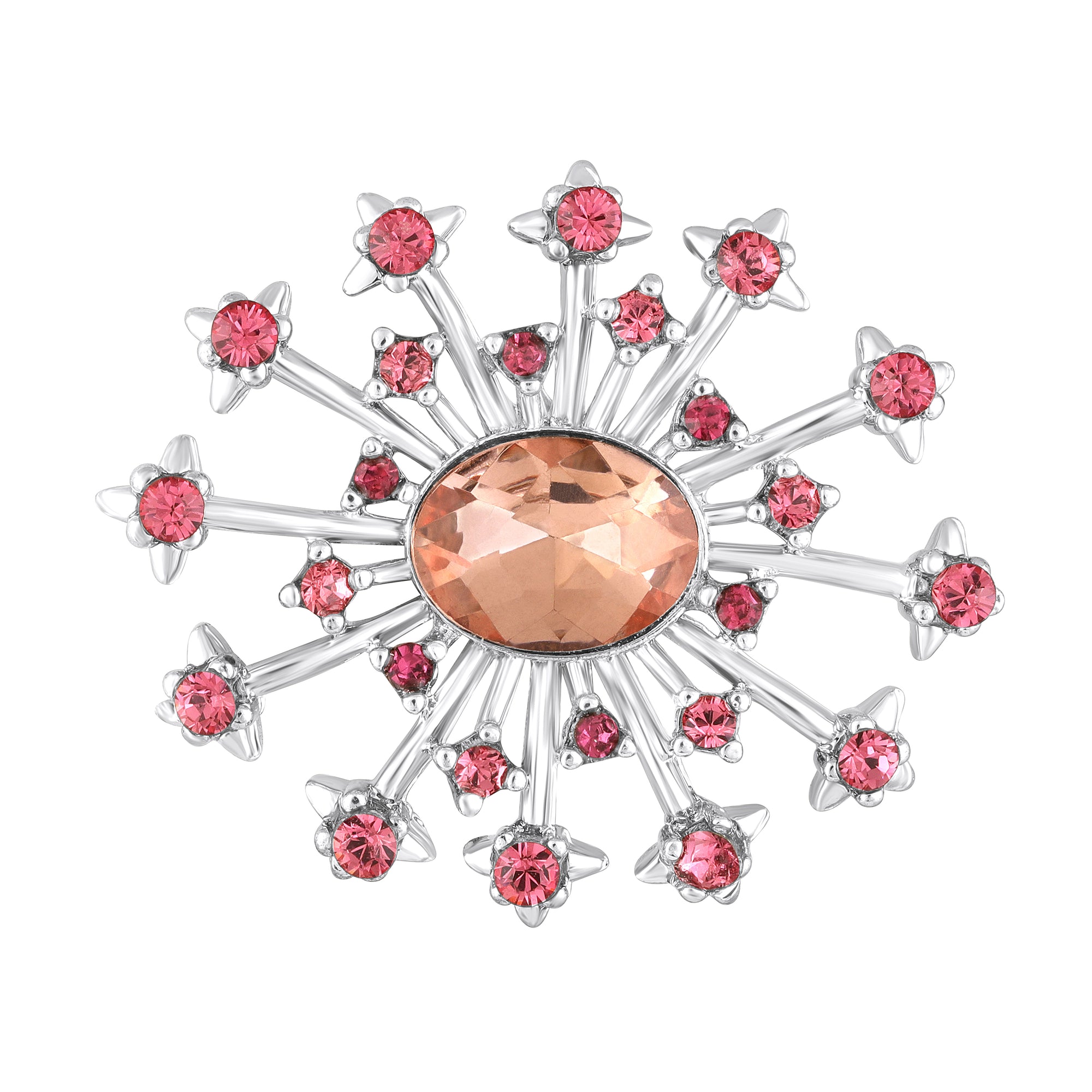 Elegant Vintage Crystal Womens Brooch