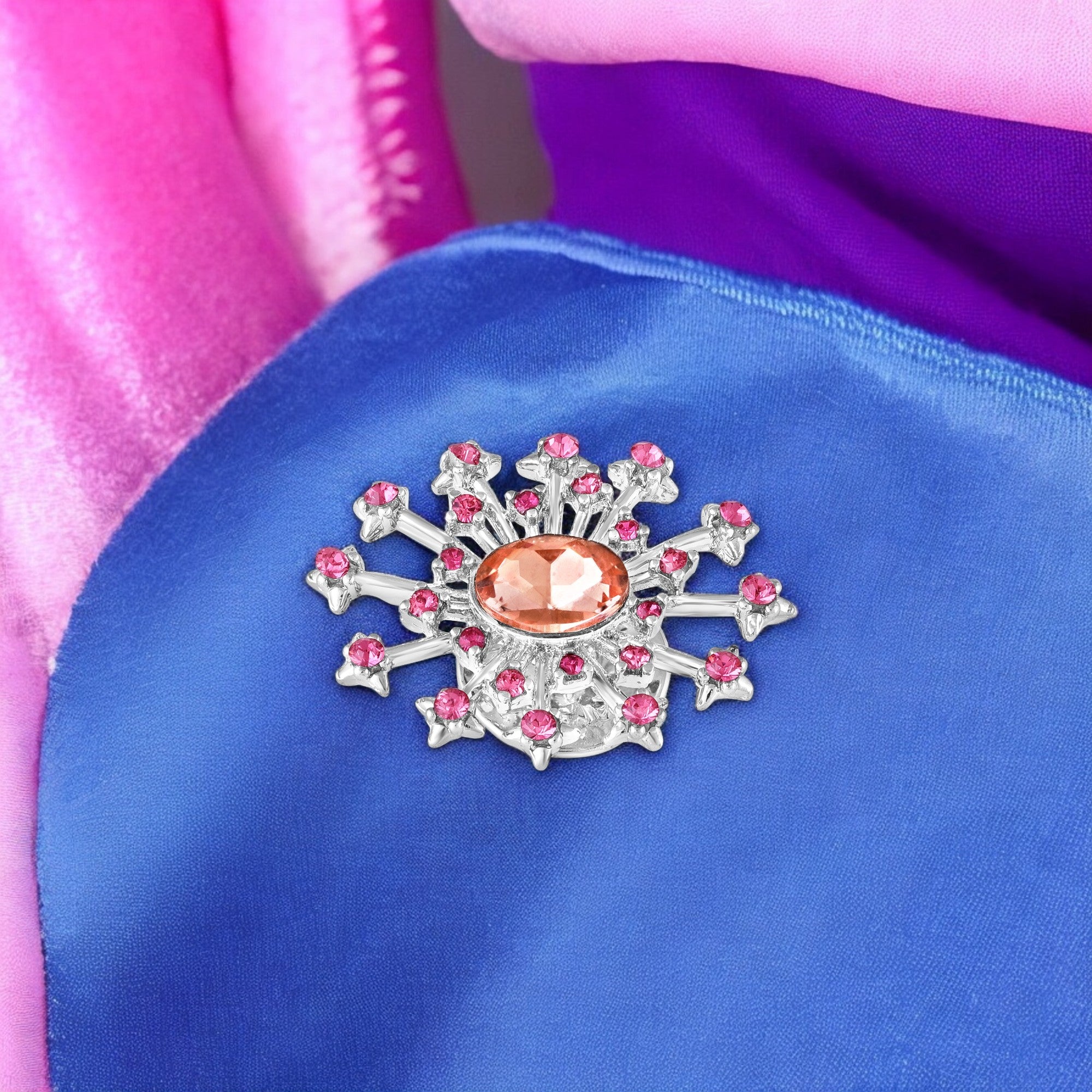 Elegant Vintage Crystal Womens Brooch