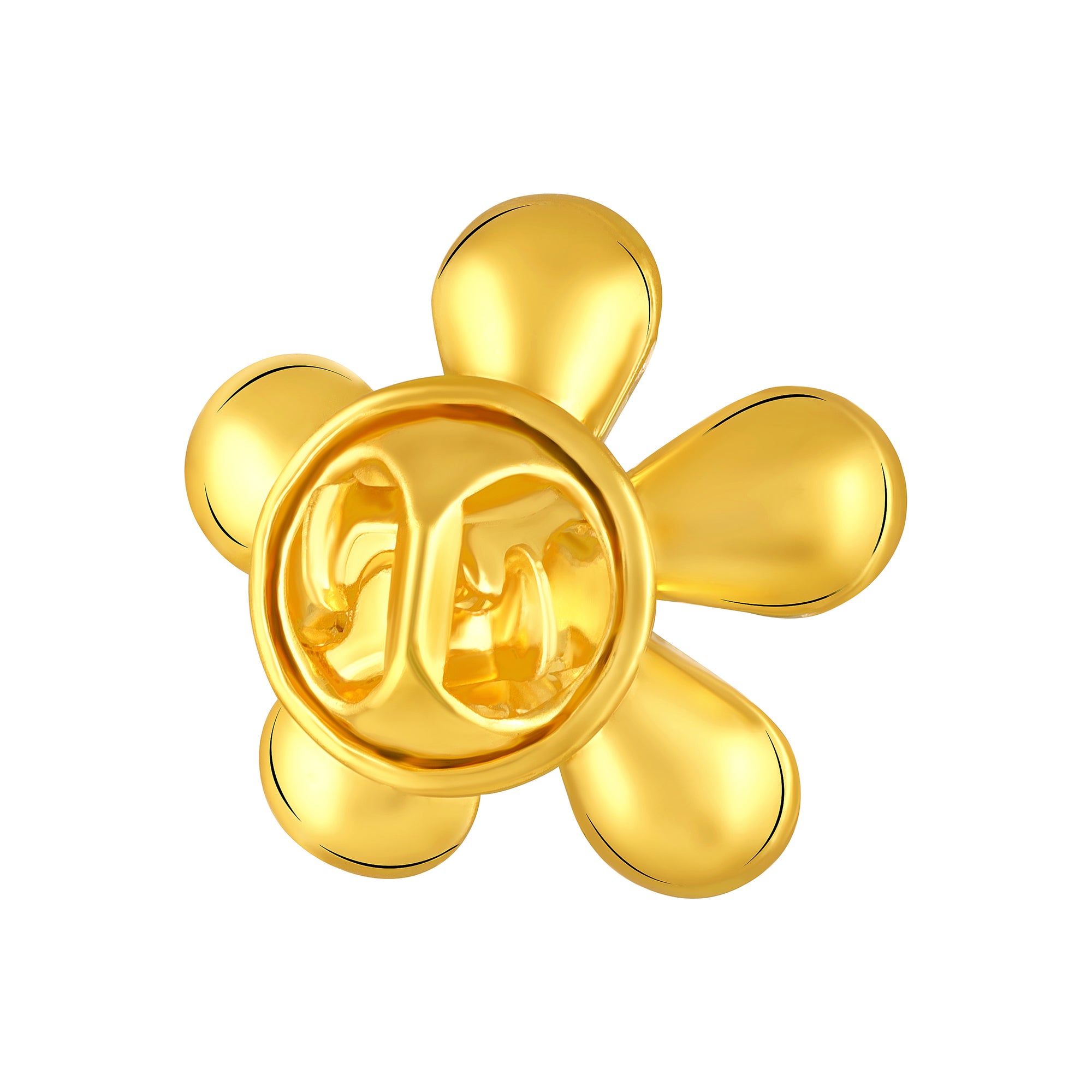 5 White Petals Floral Brooch