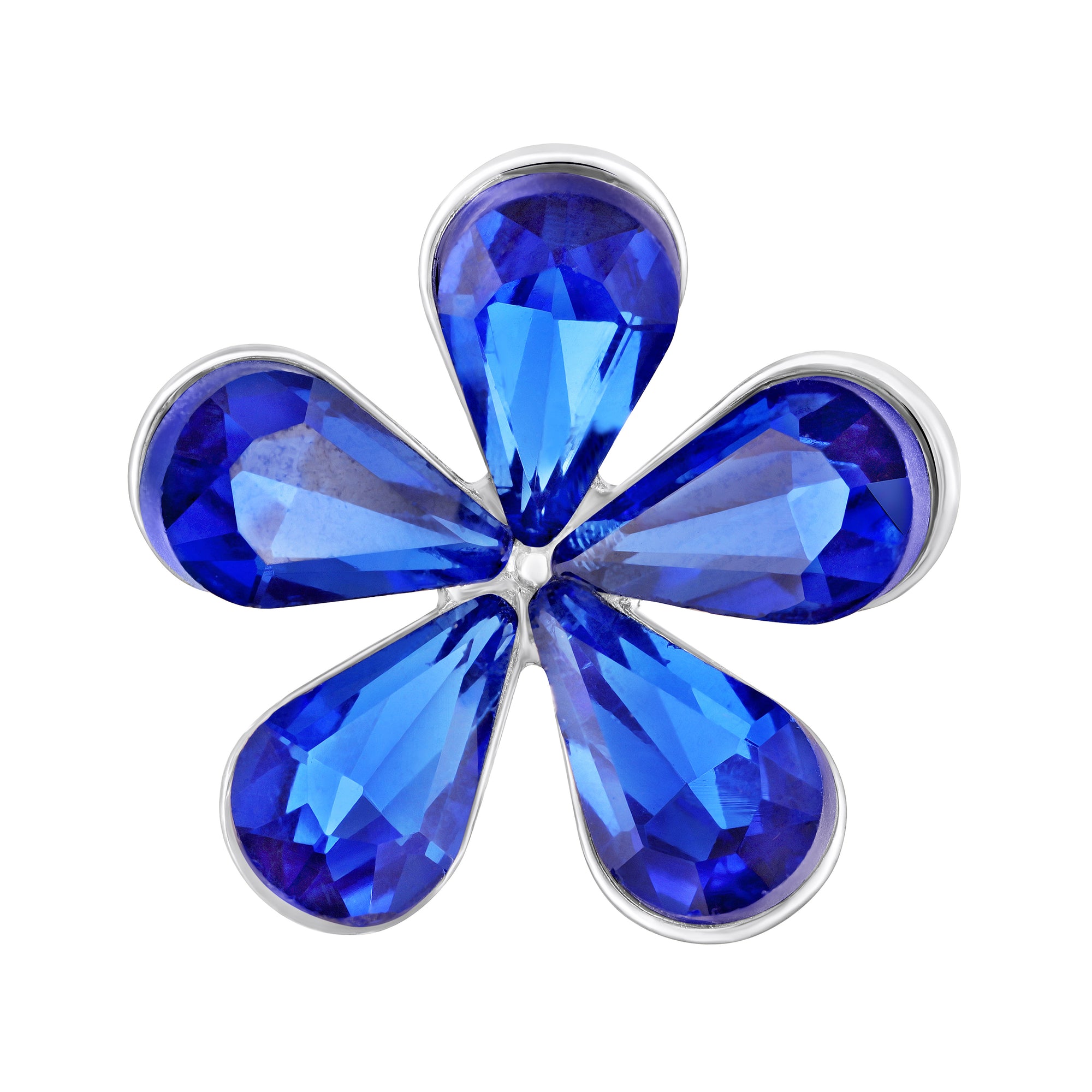 5 White Petals Floral Brooch