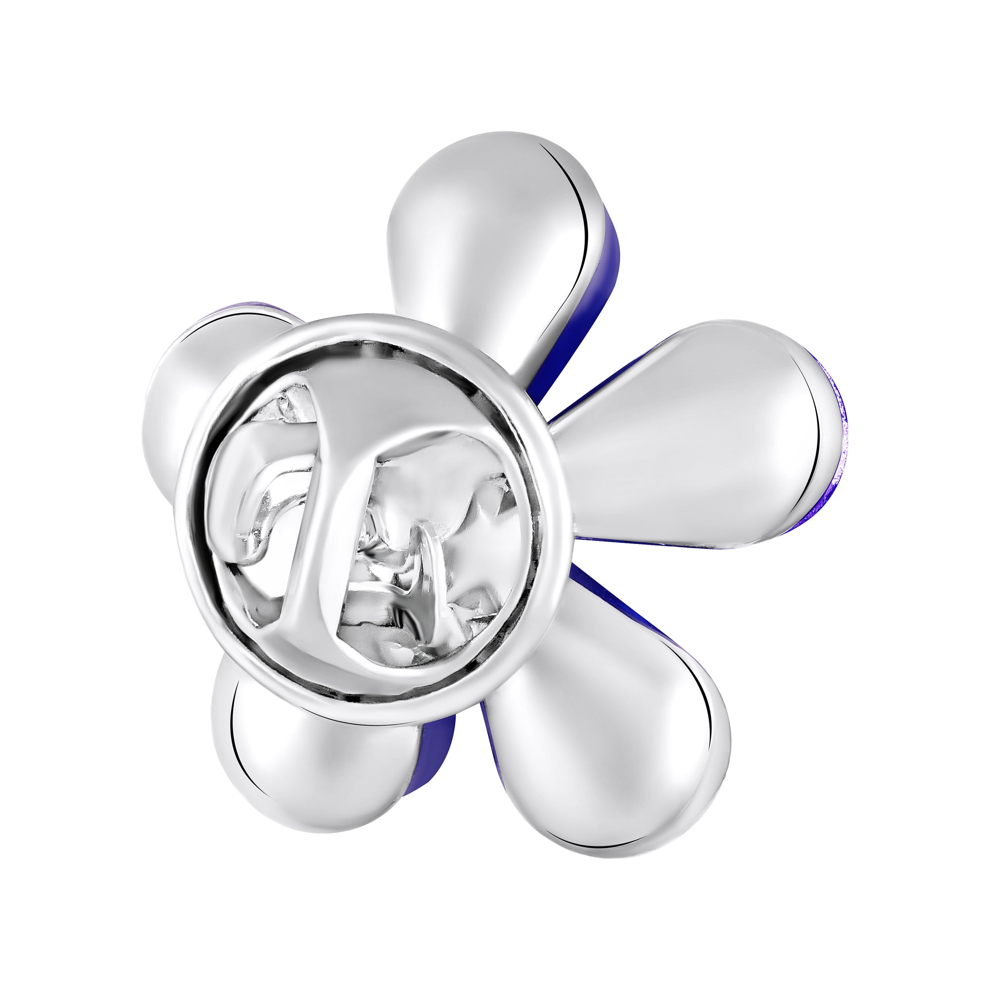 5 White Petals Floral Brooch