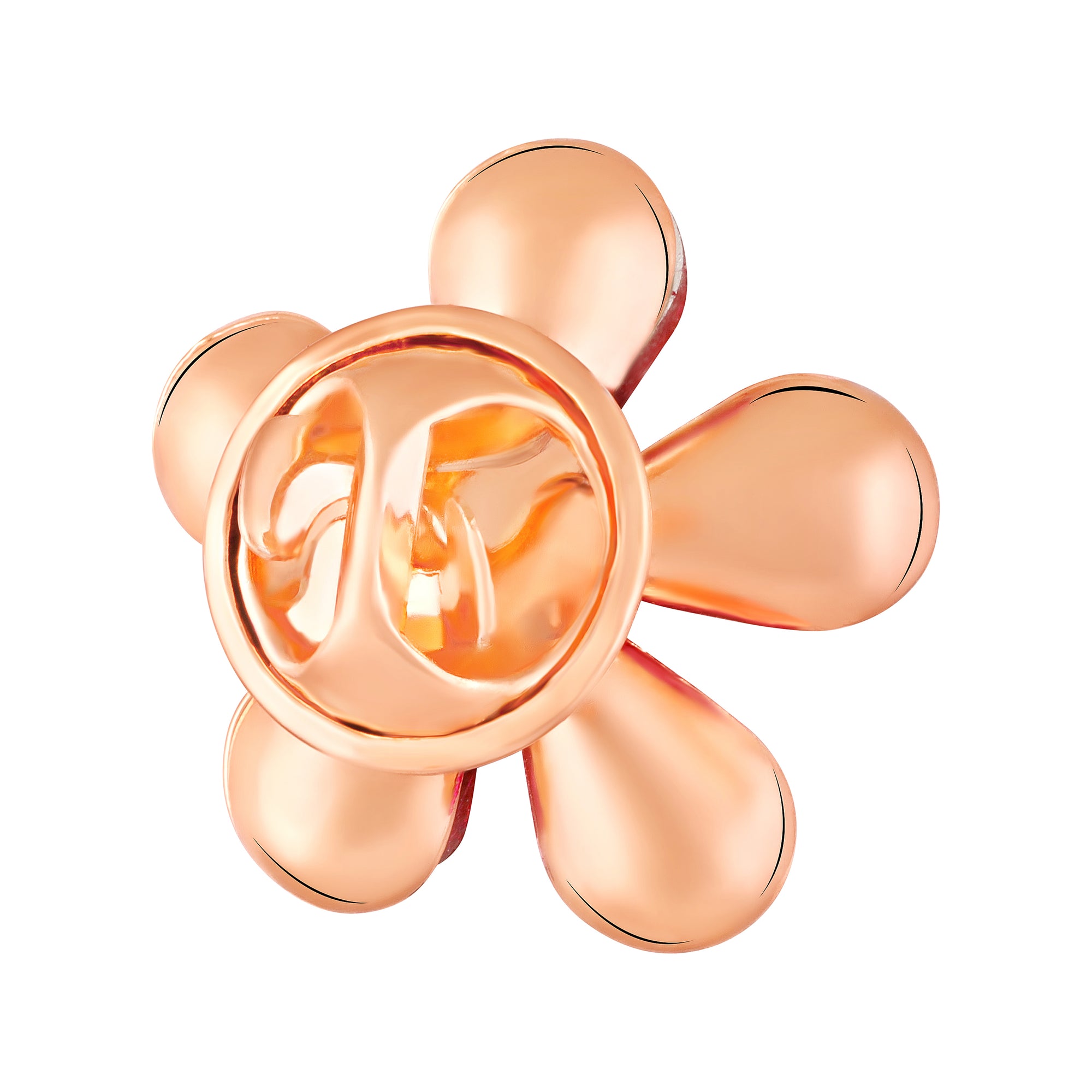 5 White Petals Floral Brooch