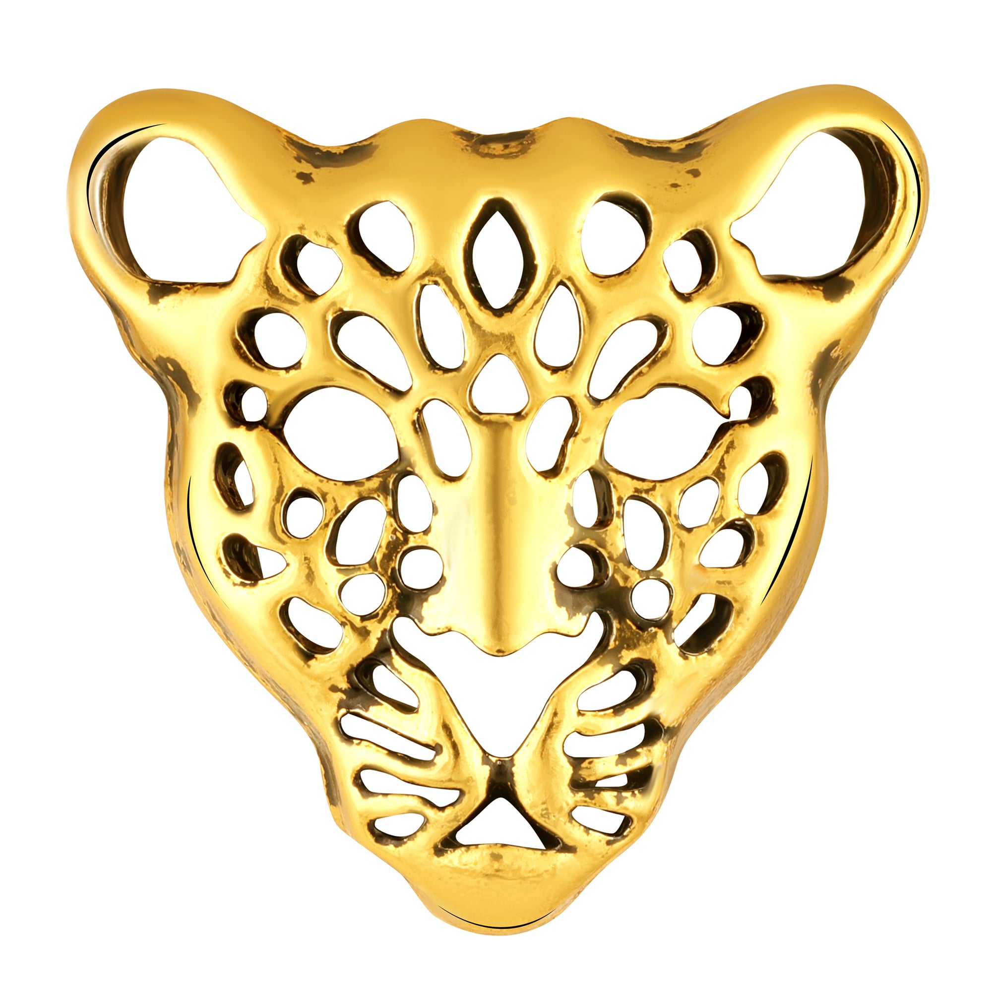 Lion-Face-Shaped Brooch / Lapel / Collar Pin