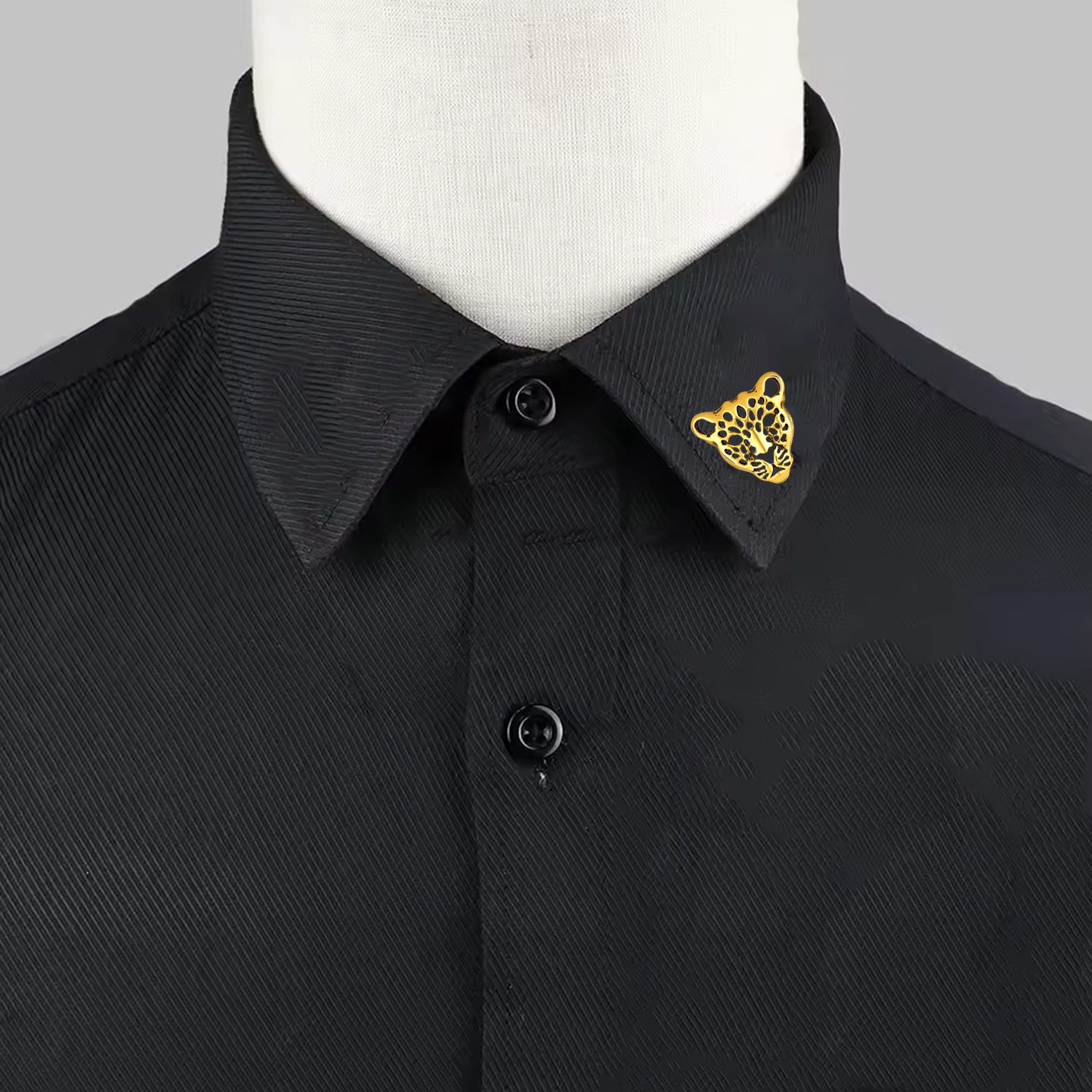 Lion-Face-Shaped Brooch / Lapel / Collar Pin