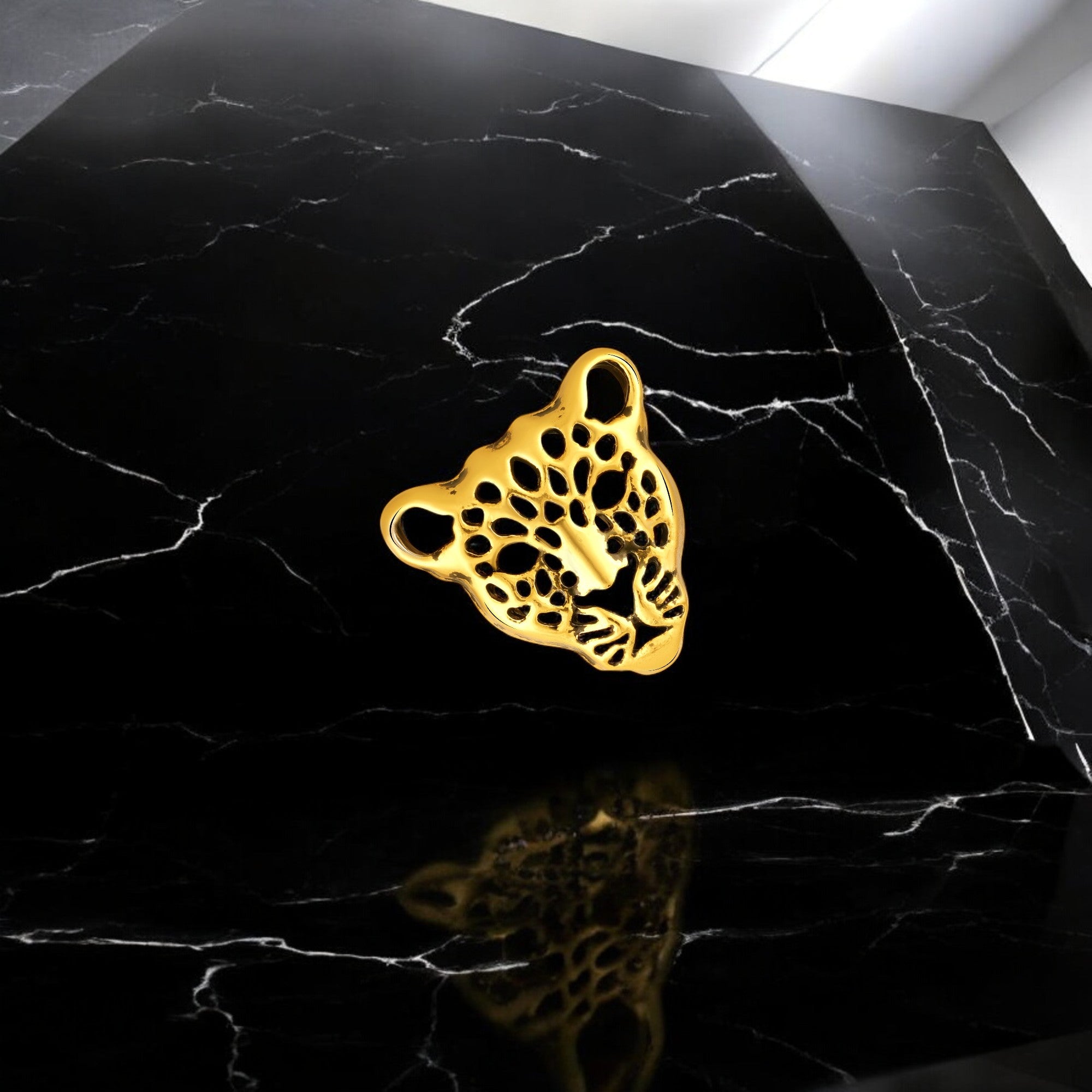 Lion-Face-Shaped Brooch / Lapel / Collar Pin