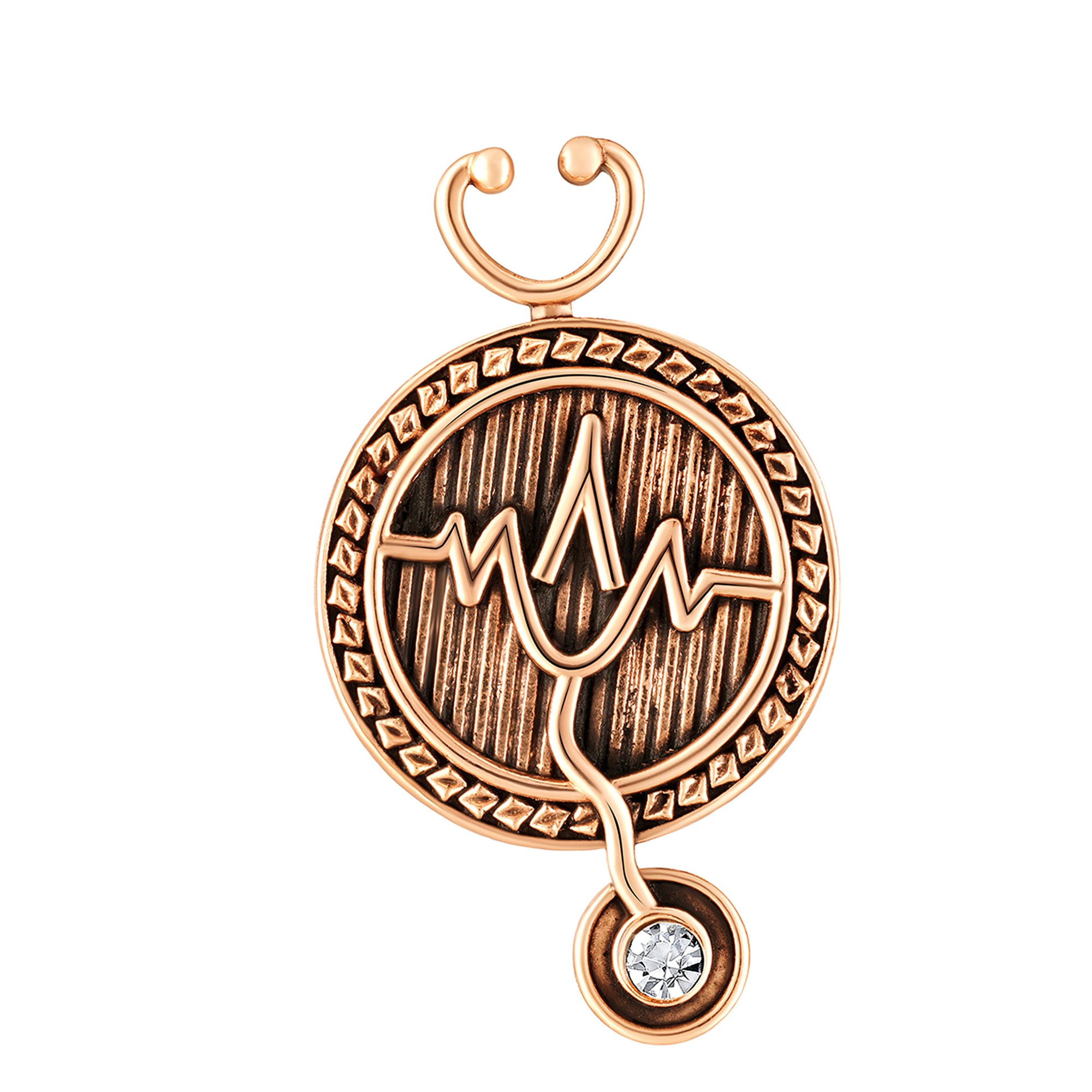 Elegant Stethoscope Unisex Doctor Brooch / Medical Theme Lapel Pin