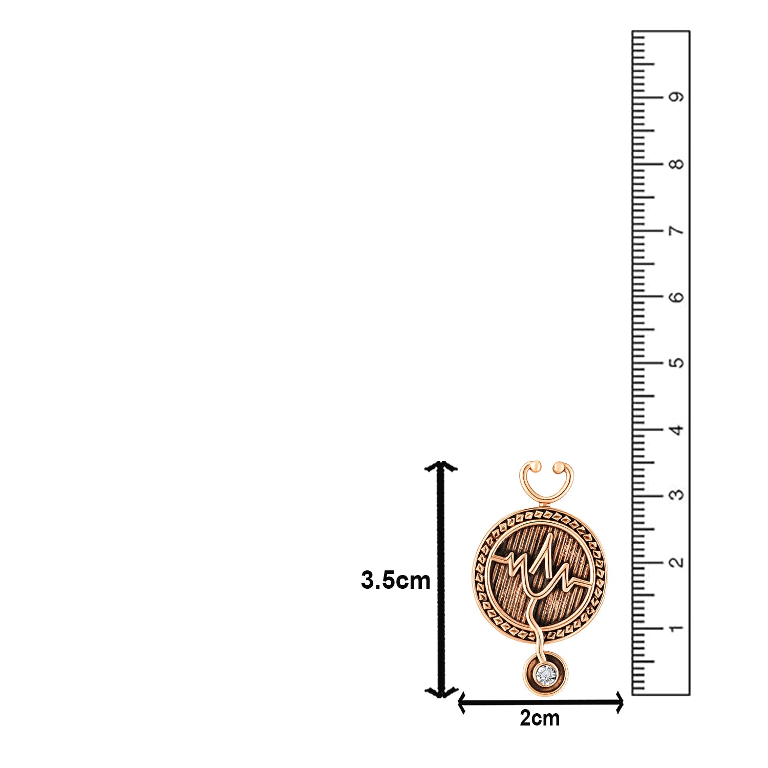 Elegant Stethoscope Unisex Doctor Brooch / Medical Theme Lapel Pin