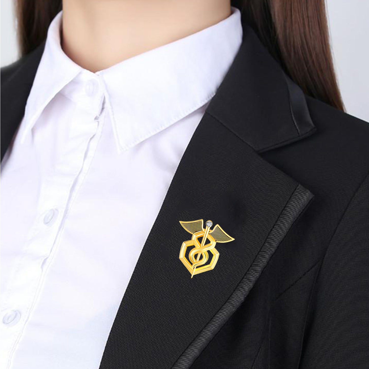 Elegant Unisex Doctor Brooch / Medical Theme Lapel Pin