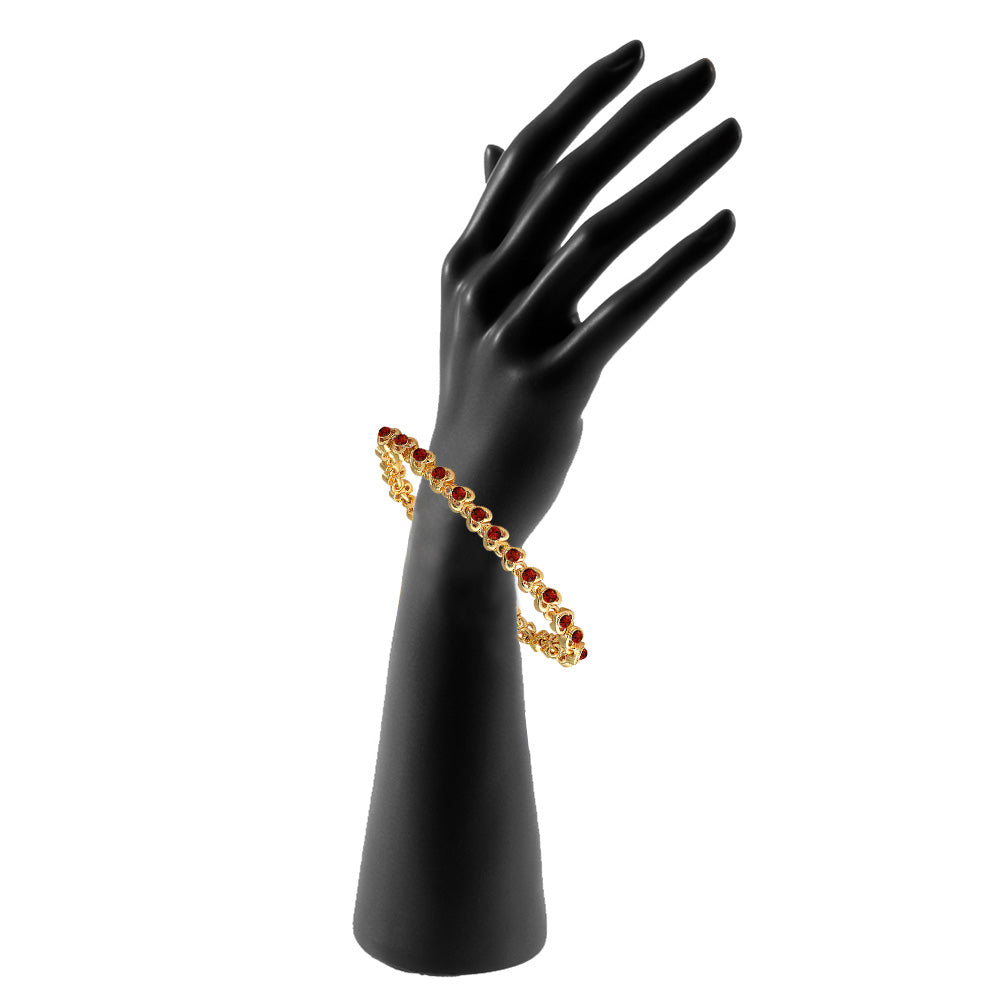 Tiny Hearts Crystal Single Strand Bracelet