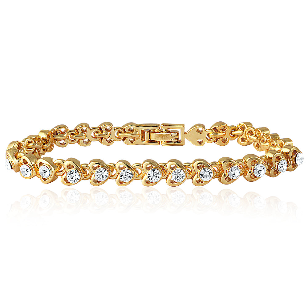 Tiny Hearts Crystal Single Strand Bracelet