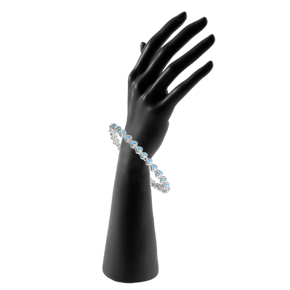 Tiny Hearts Crystal Single Strand Bracelet