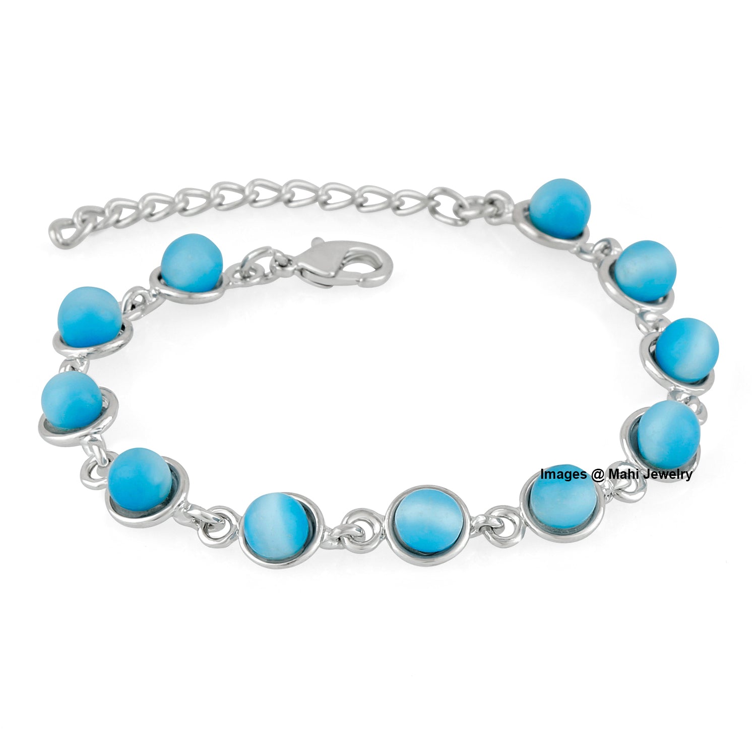 Sky Blue Cats Eye Bracelet