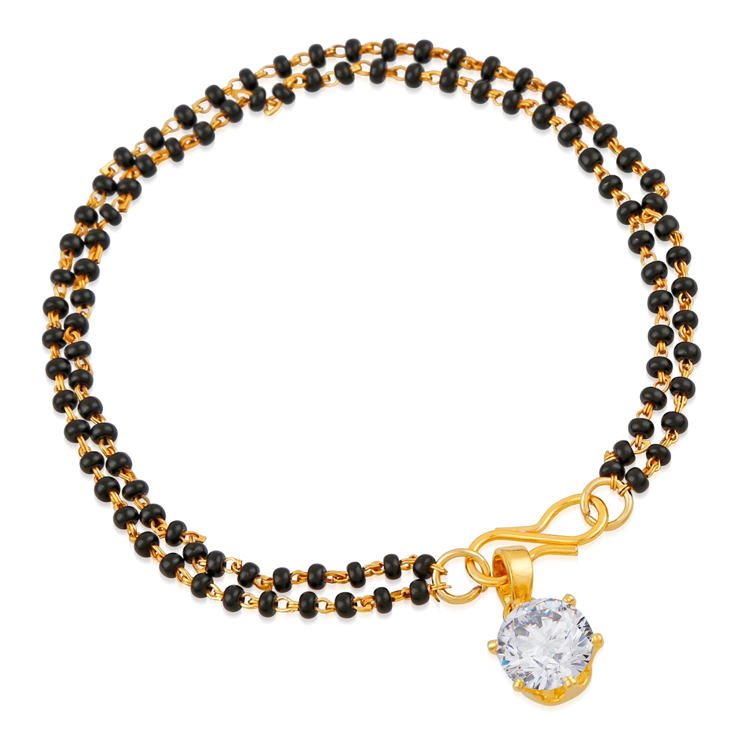 Solitaire Crystal Mangalsutra Bracelet