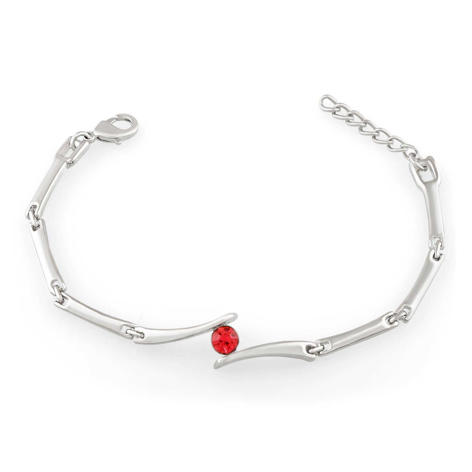 Pink Solitaire Crystal Bracelet