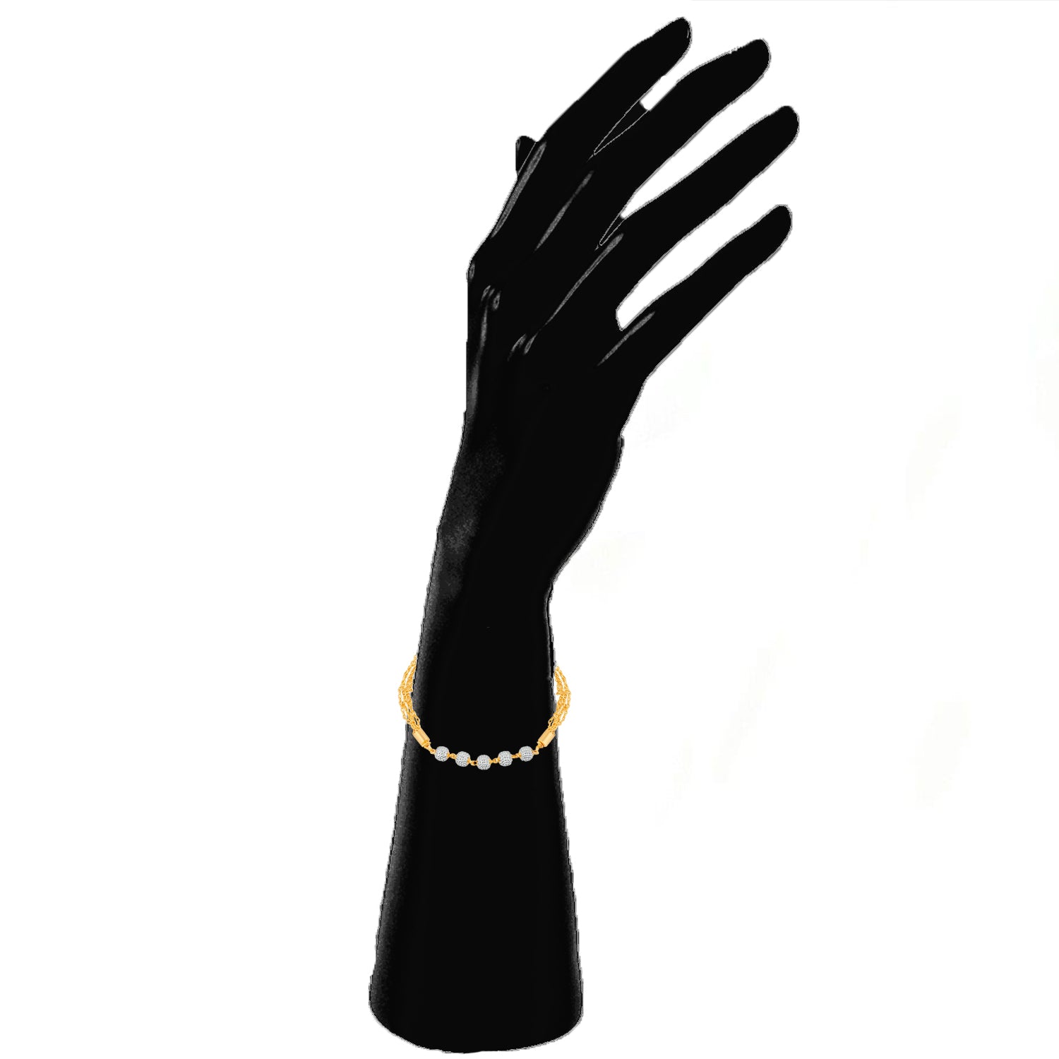 Sparkling white crystals adjustable bracelet