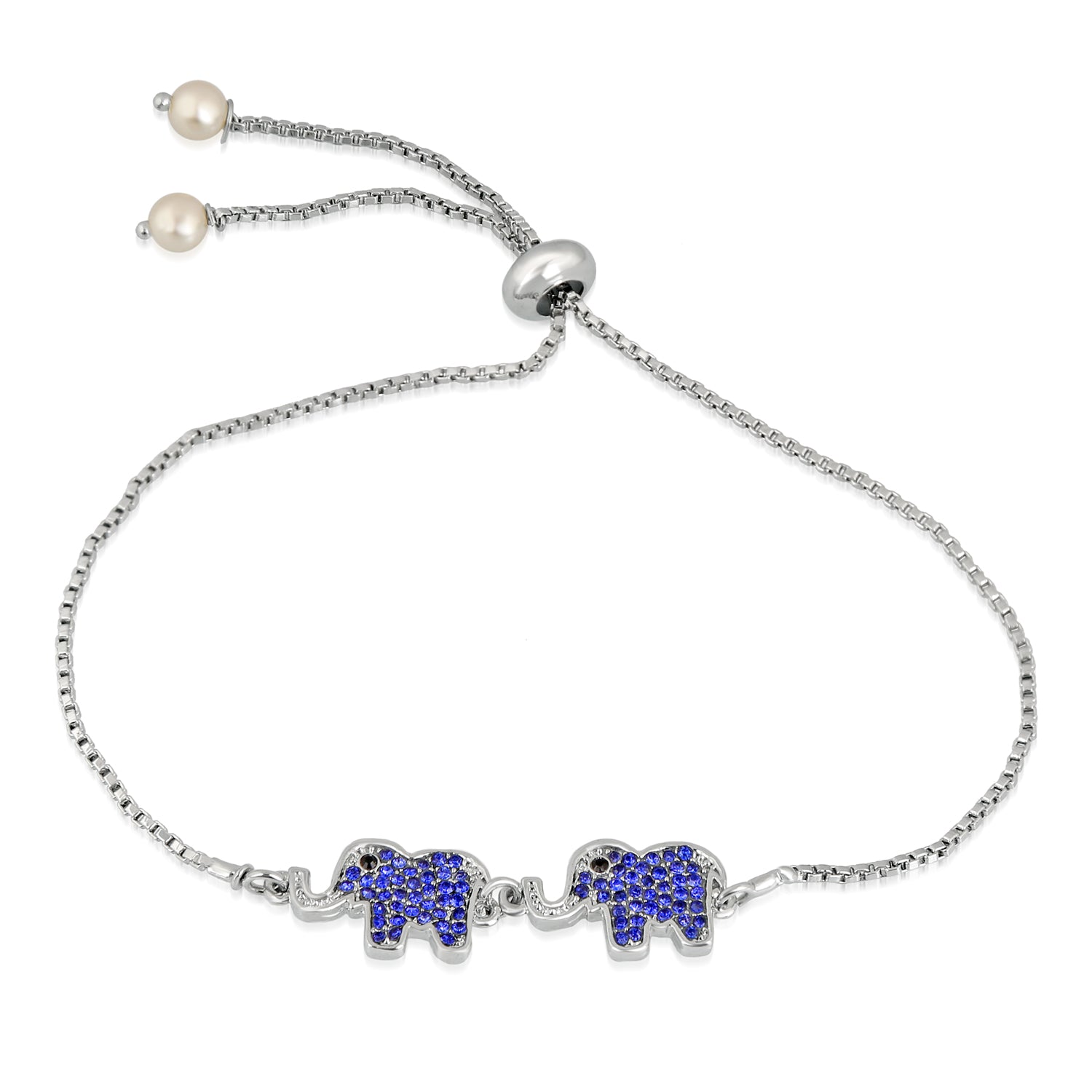 Majestic Elephant Adjustable Crystal Bracelet