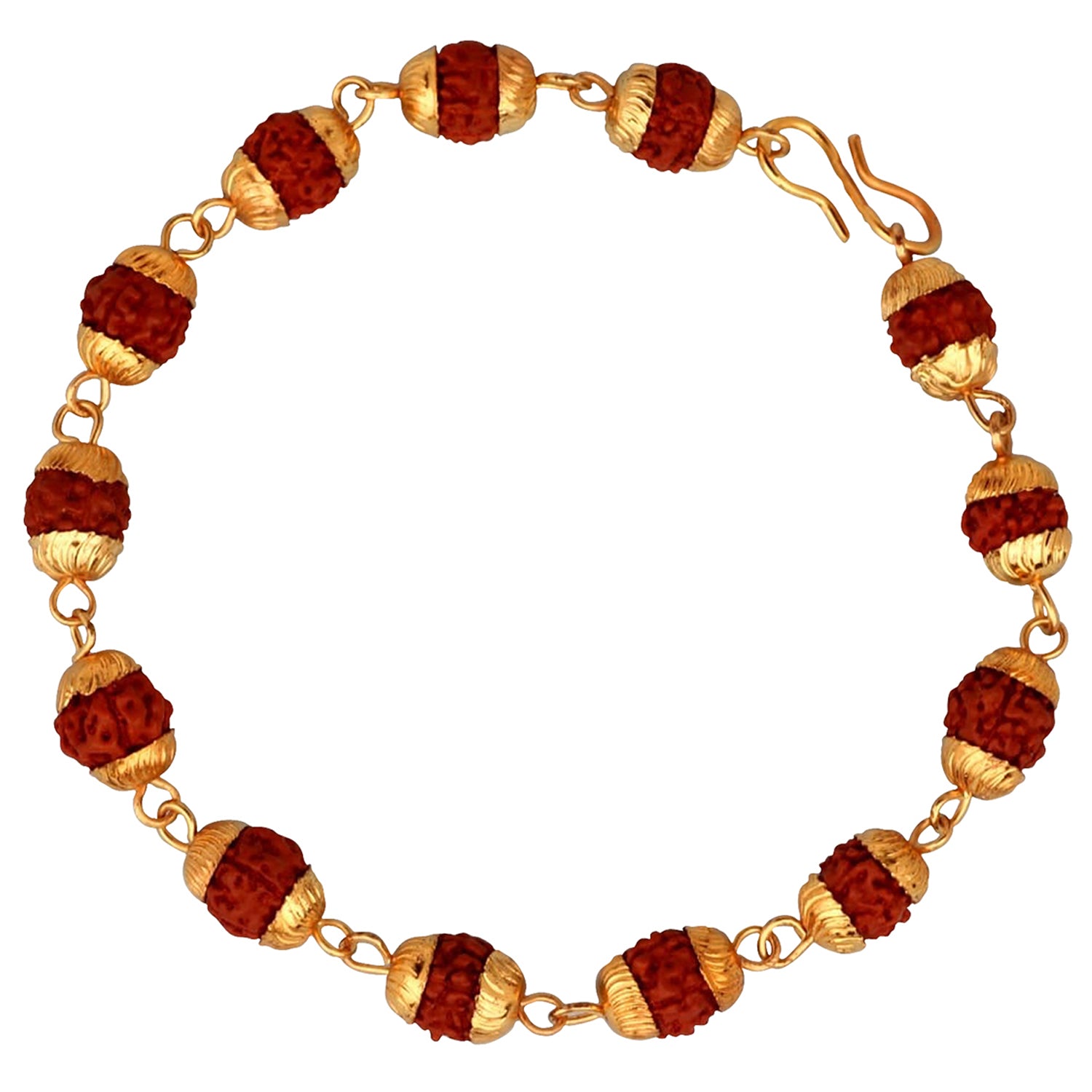 Rudraksh Bracelet with Golden Cap