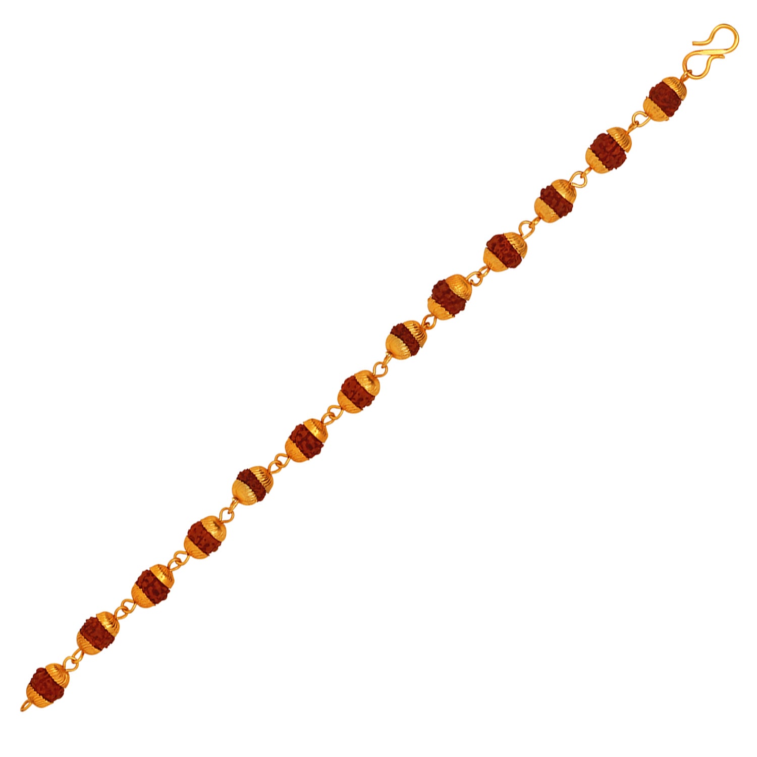 Rudraksh Bracelet with Golden Cap