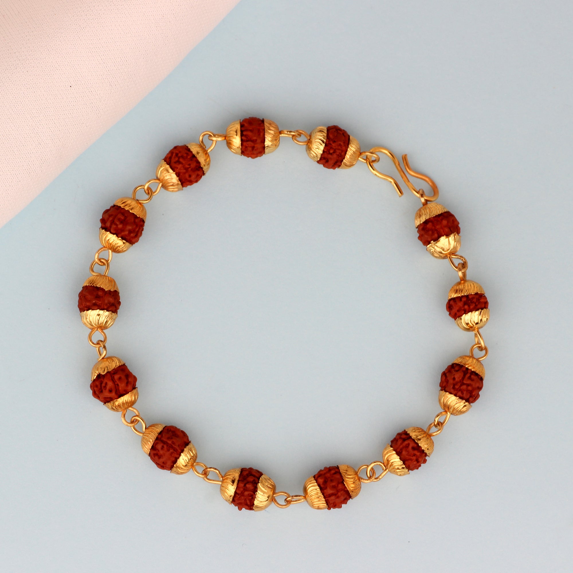 Rudraksh Bracelet with Golden Cap