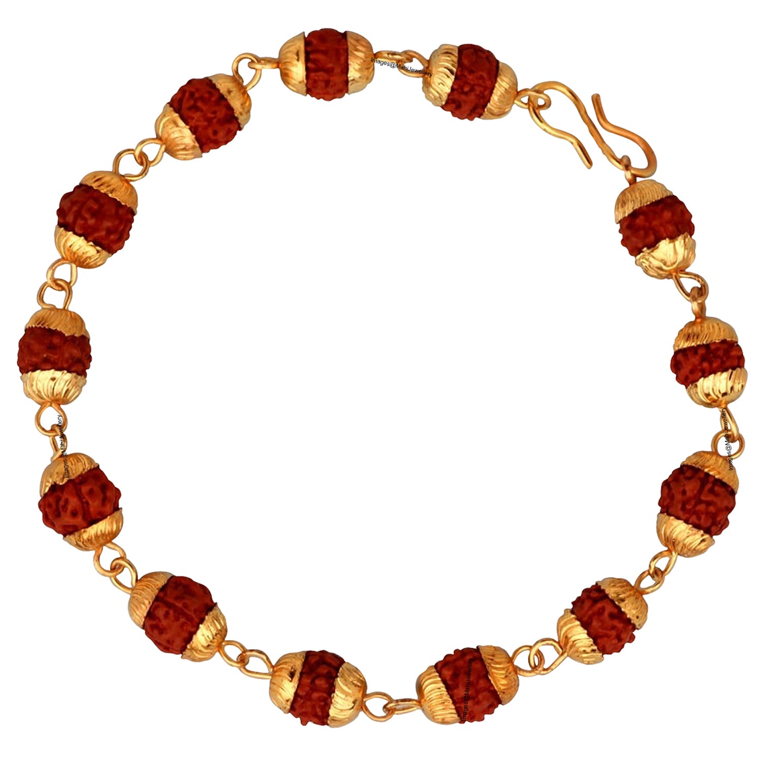 Rudraksh Bracelet with Golden Cap