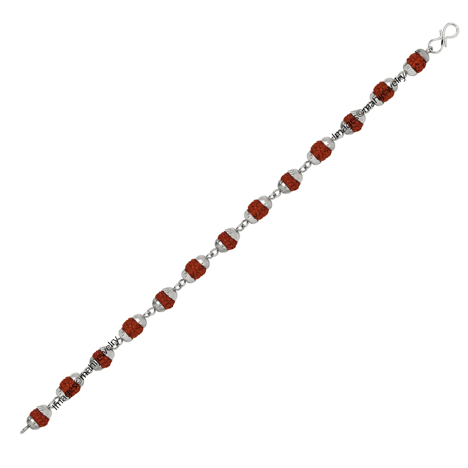 Rudraksha Bracelet with Silver Cap