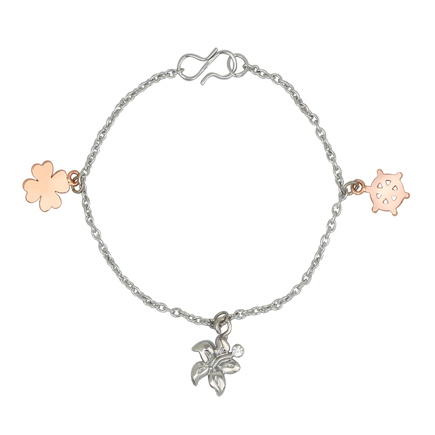 Stylish Fashionable Triple Charm Bracelet