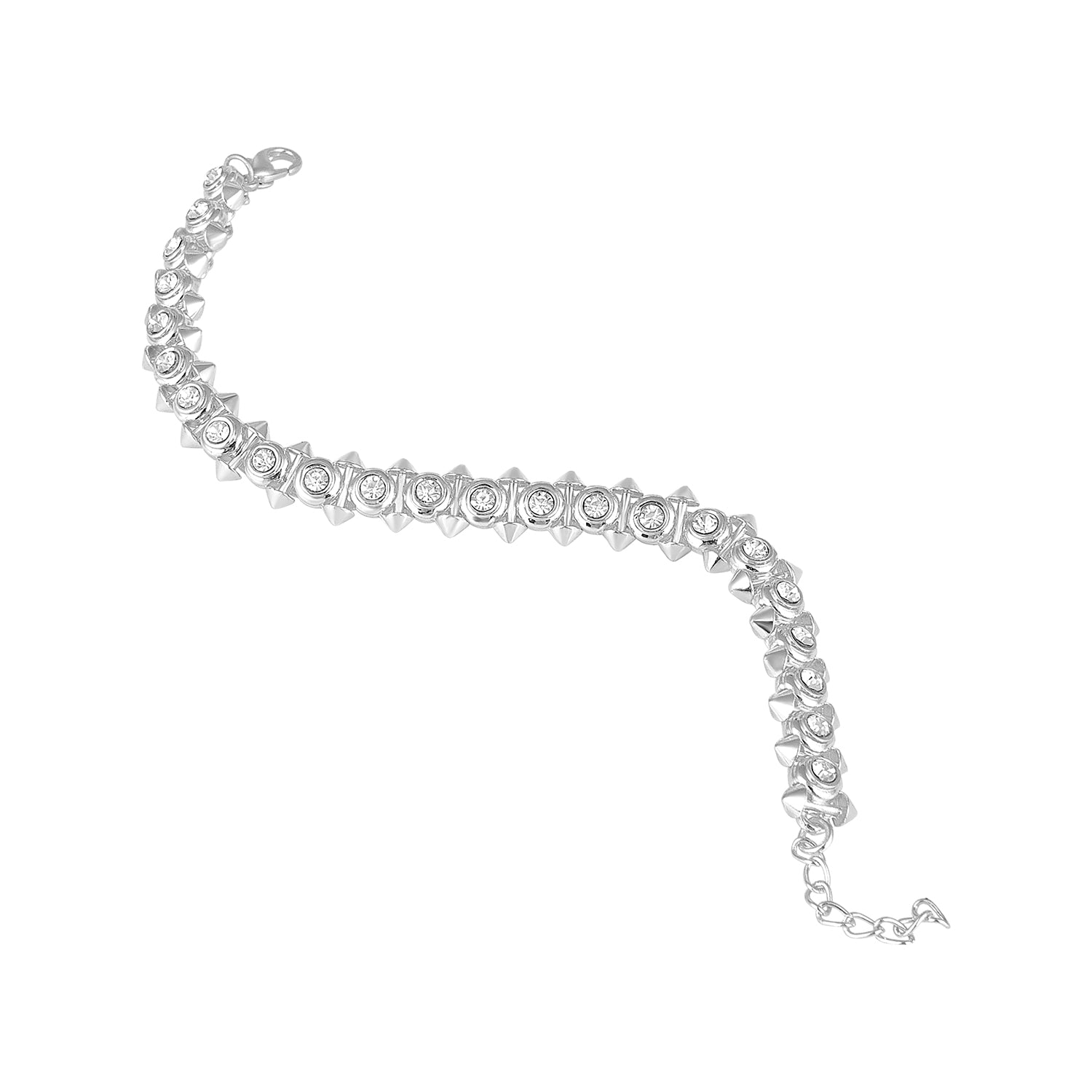 Dual Side Spikes Adjustable Bracelet