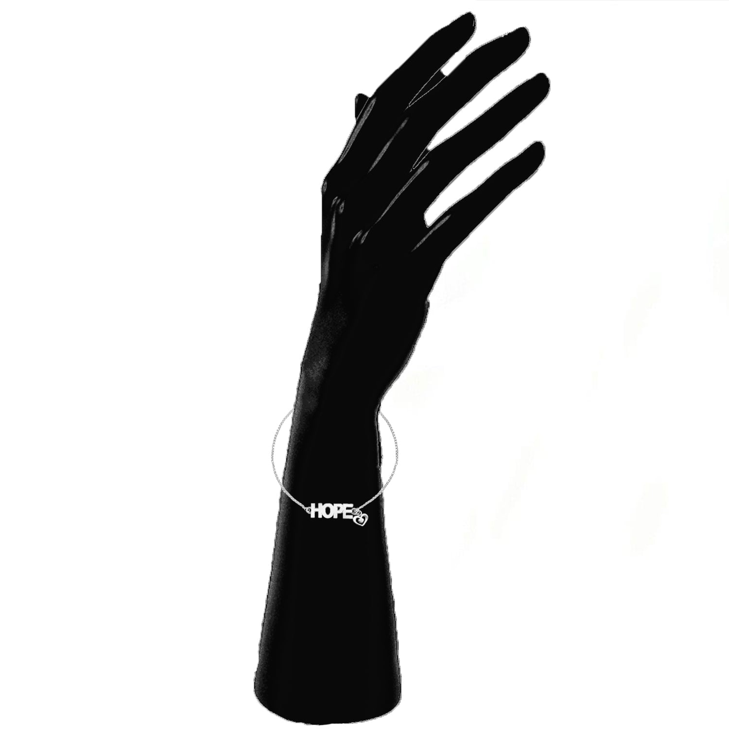 Inspirational Hope Word and Heart Bracelet