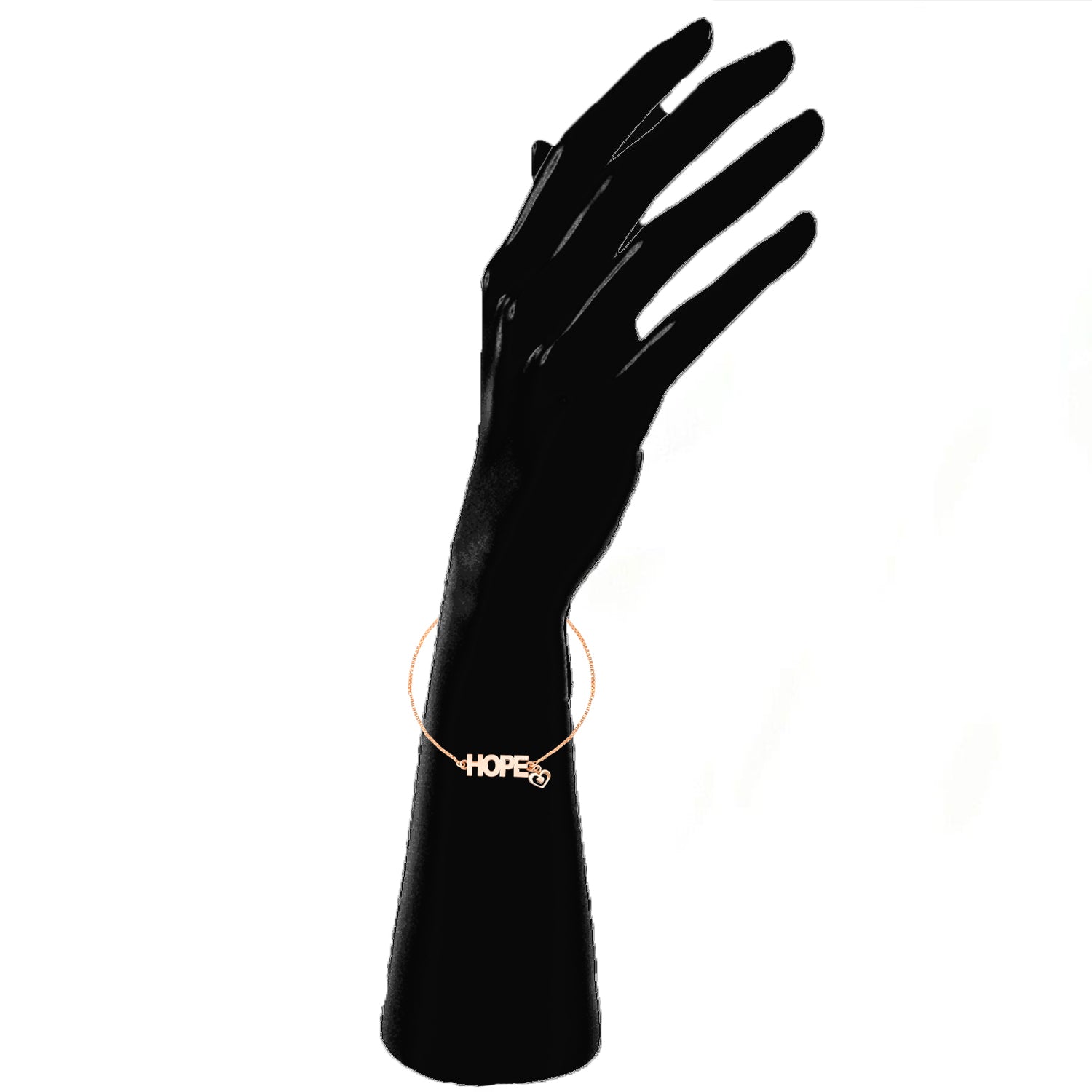 Inspirational Hope Word and Heart Bracelet