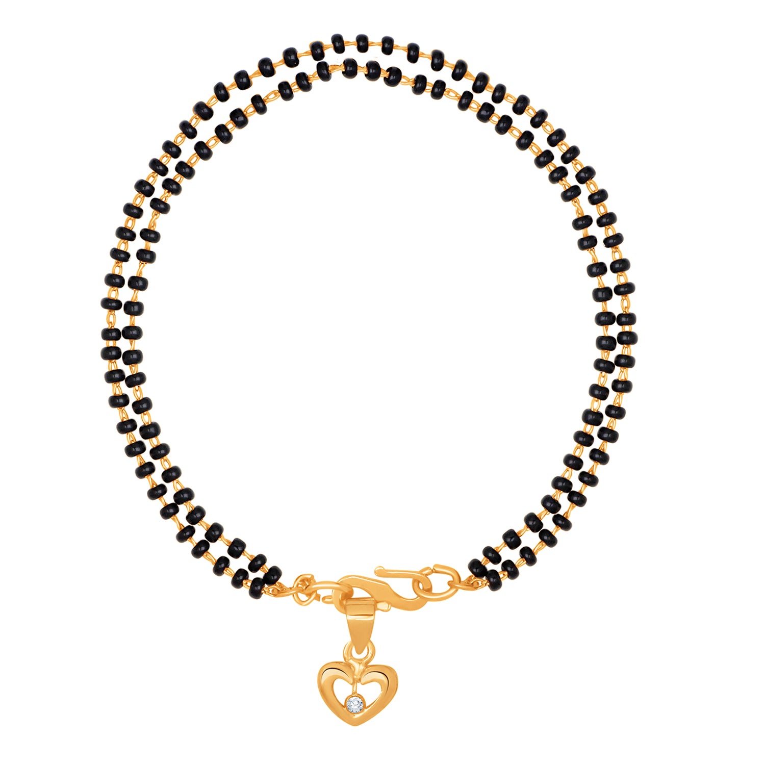 Heart Charm Mangalsutra Bracelet