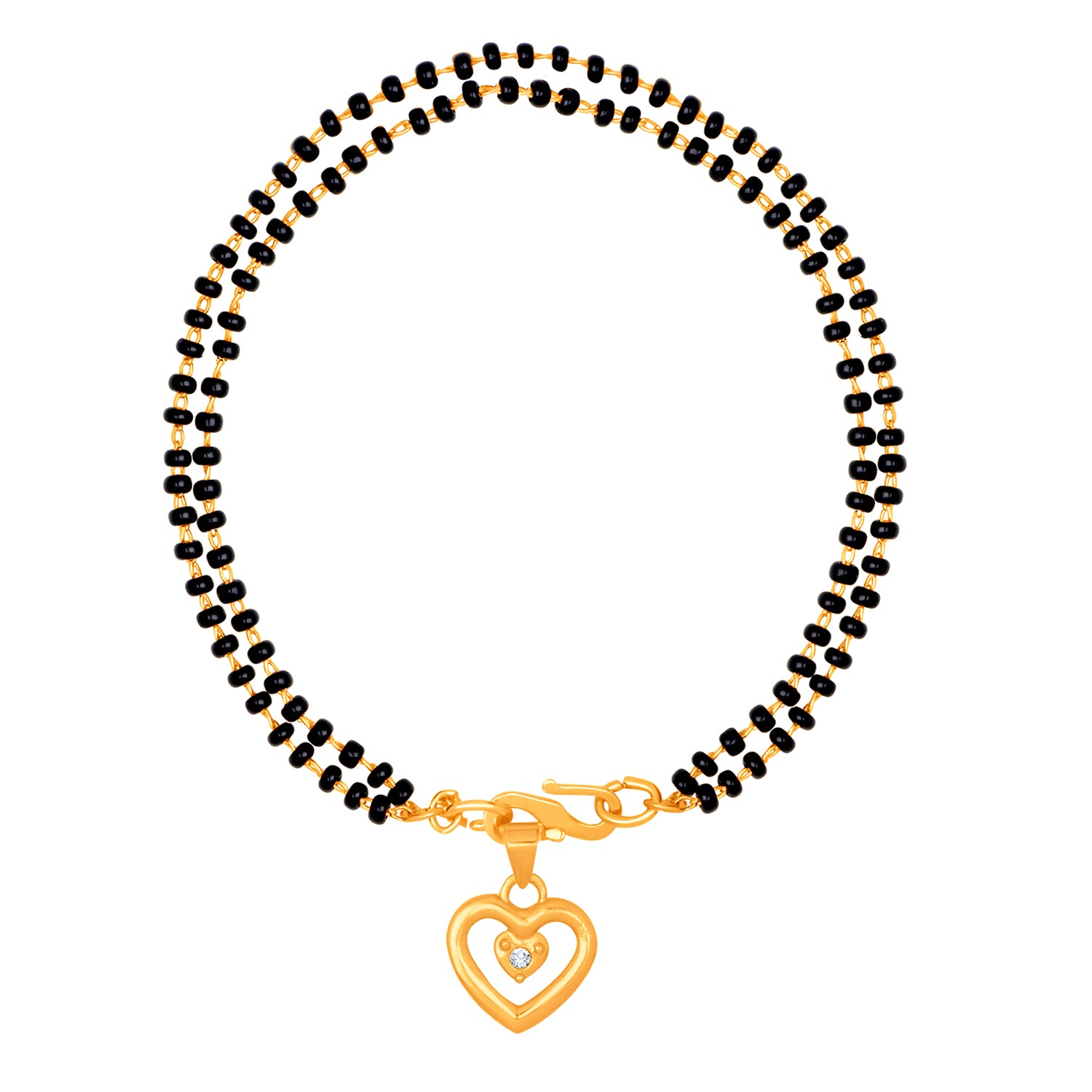 Heart Charm Mangalsutra Bracelet