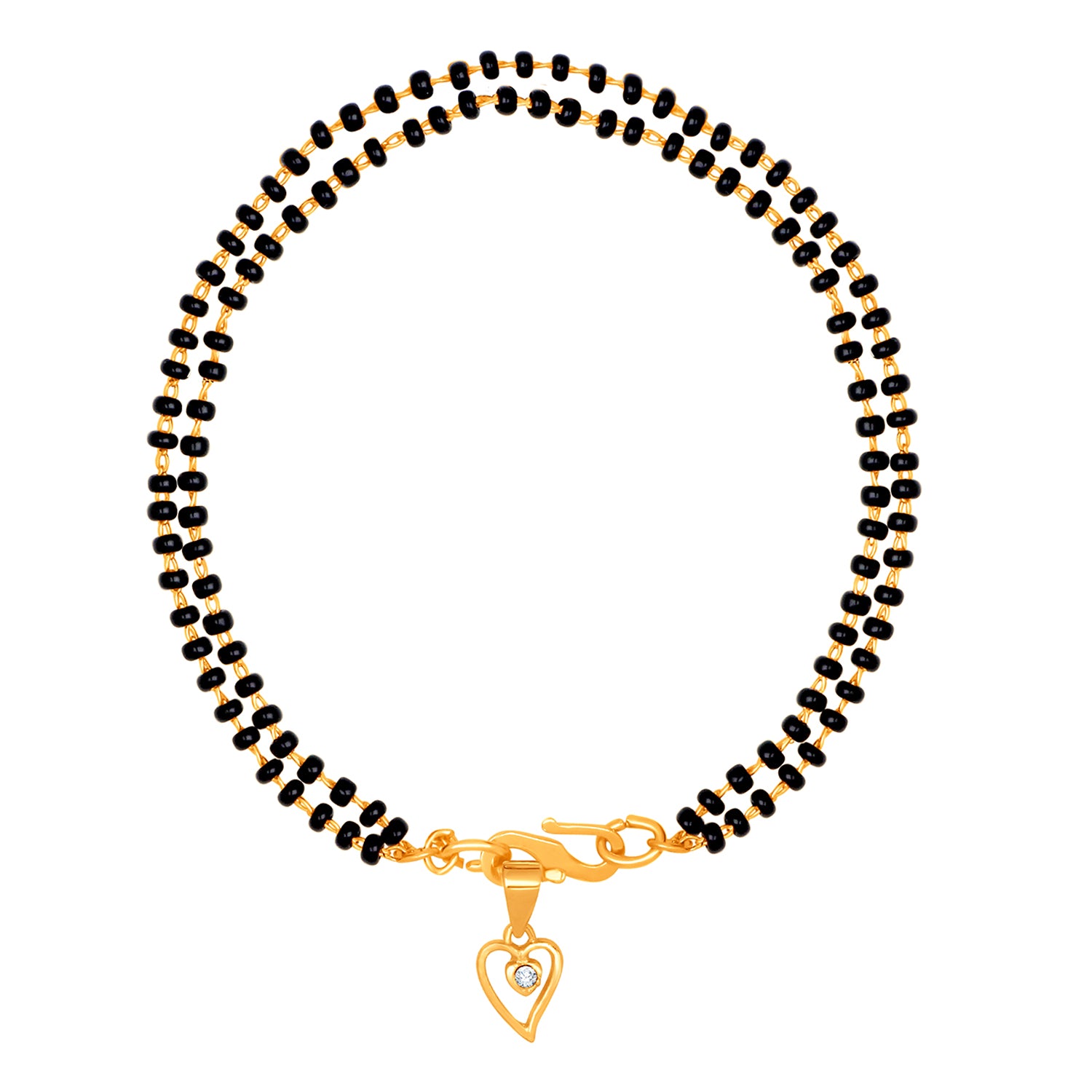 Heart Charm Mangalsutra Bracelet