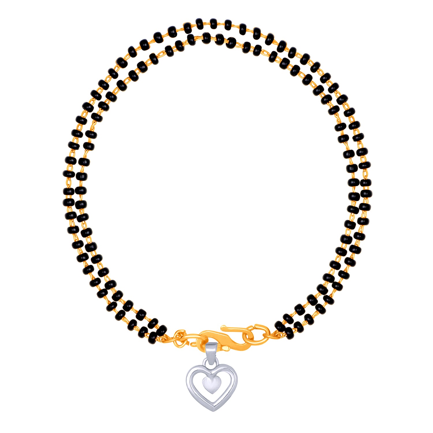 Heart Charm Mangalsutra Bracelet