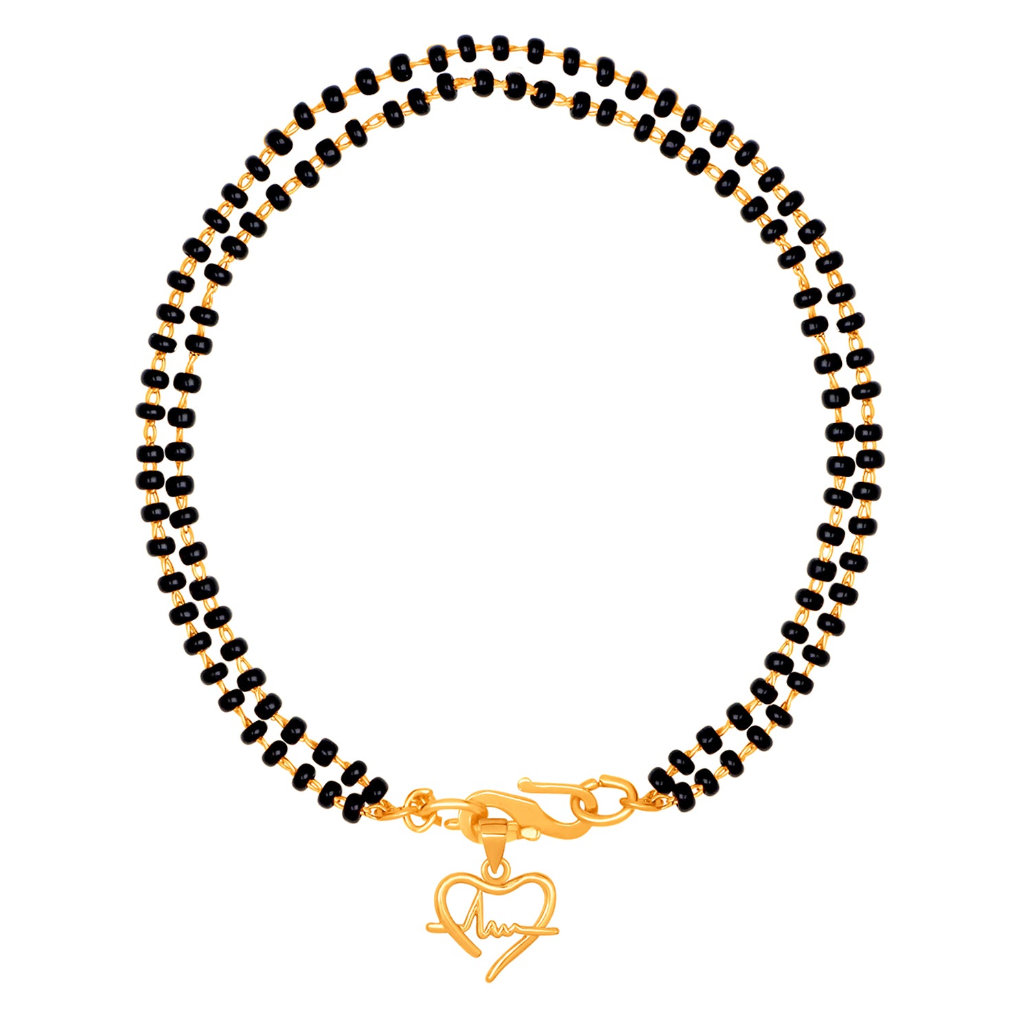 Heart Charm Mangalsutra Bracelet