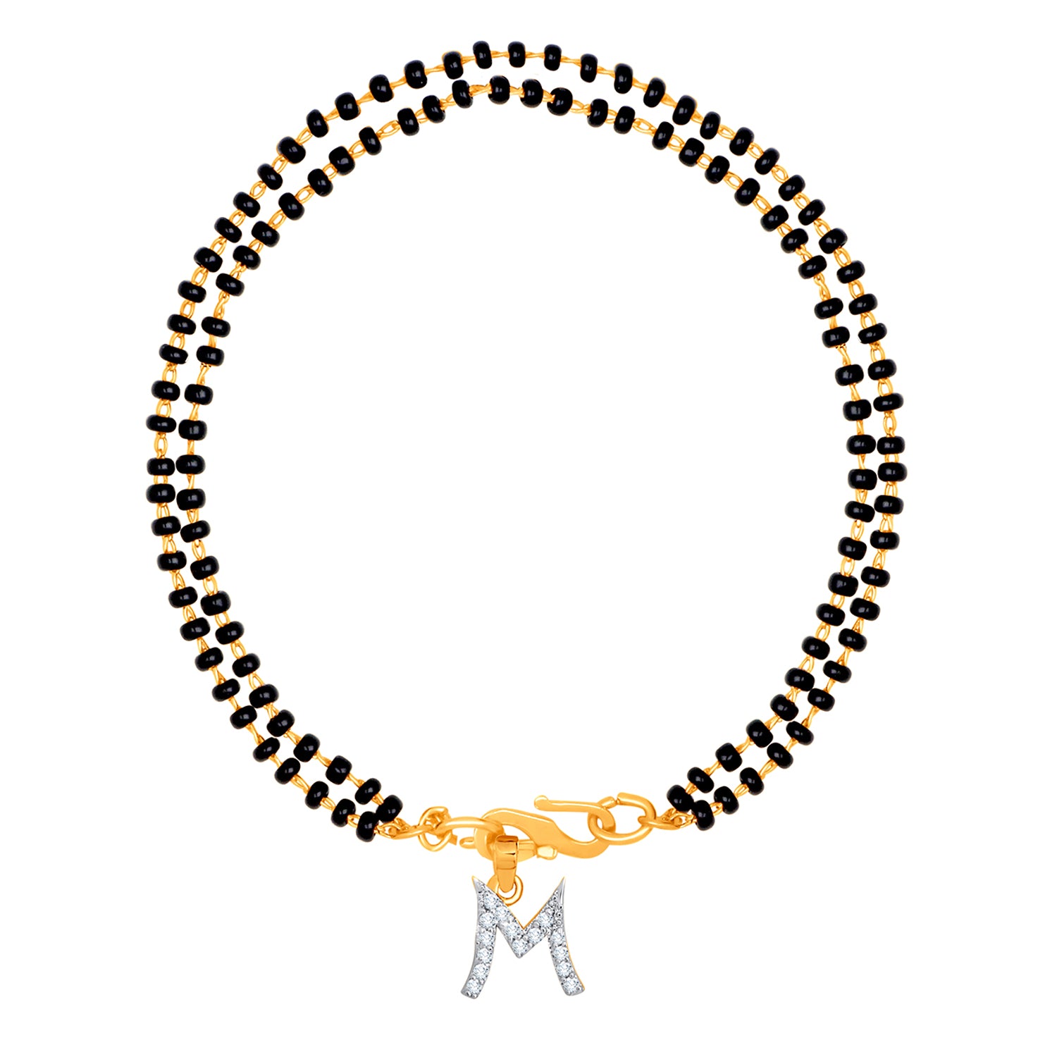 'M' Alphabet Initial Mangalsutra Bracelet